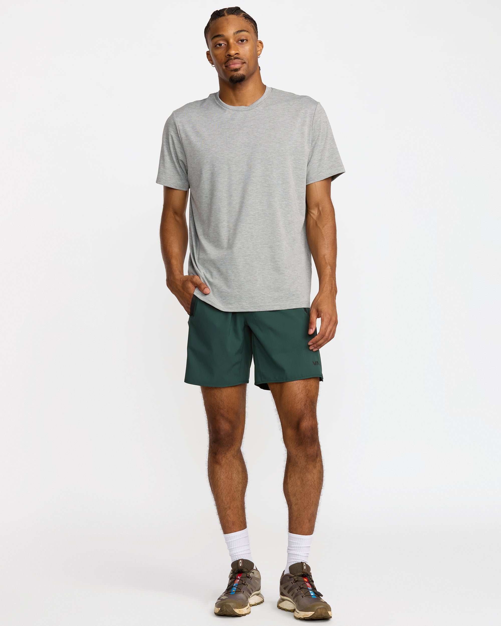 Yogger Stretch 17" Short - Hunter Green | RVCA for sale