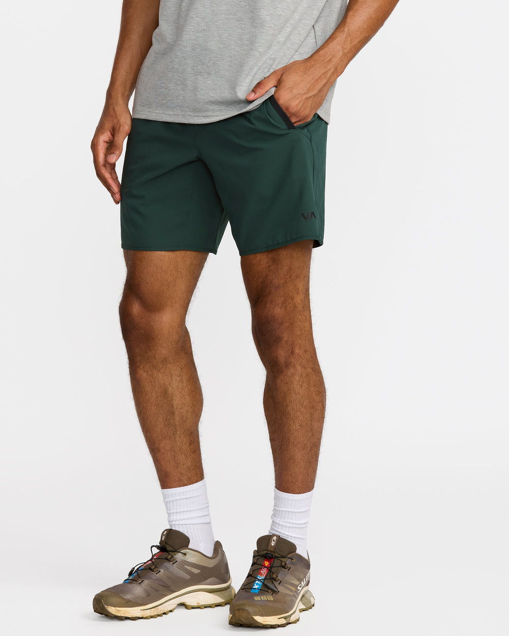 Yogger Stretch 17" Short - Hunter Green | RVCA for sale