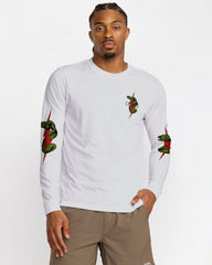 Shock Squad Long Sleeve Tee - White | RVCA on sale