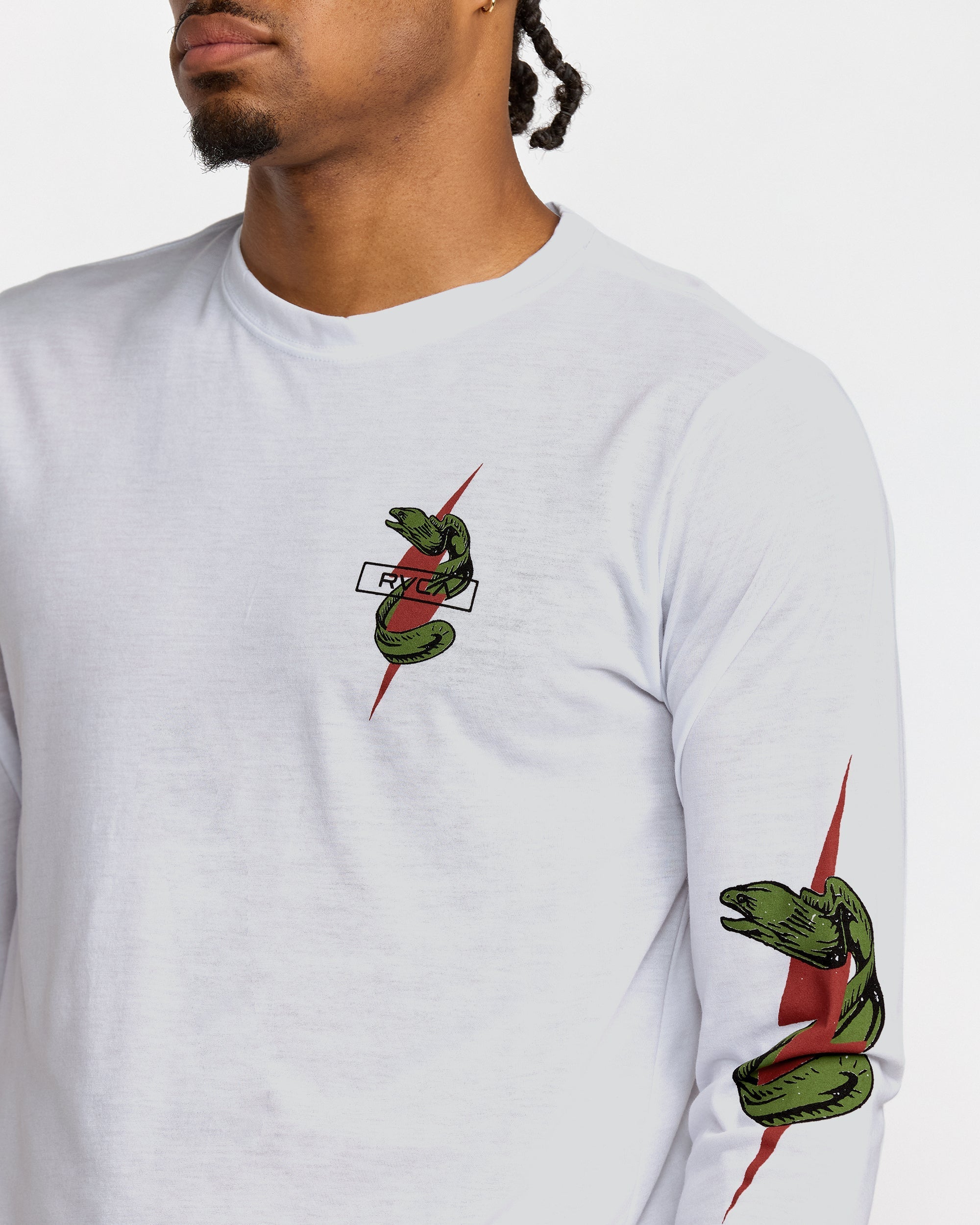 Shock Squad Long Sleeve Tee - White | RVCA on sale