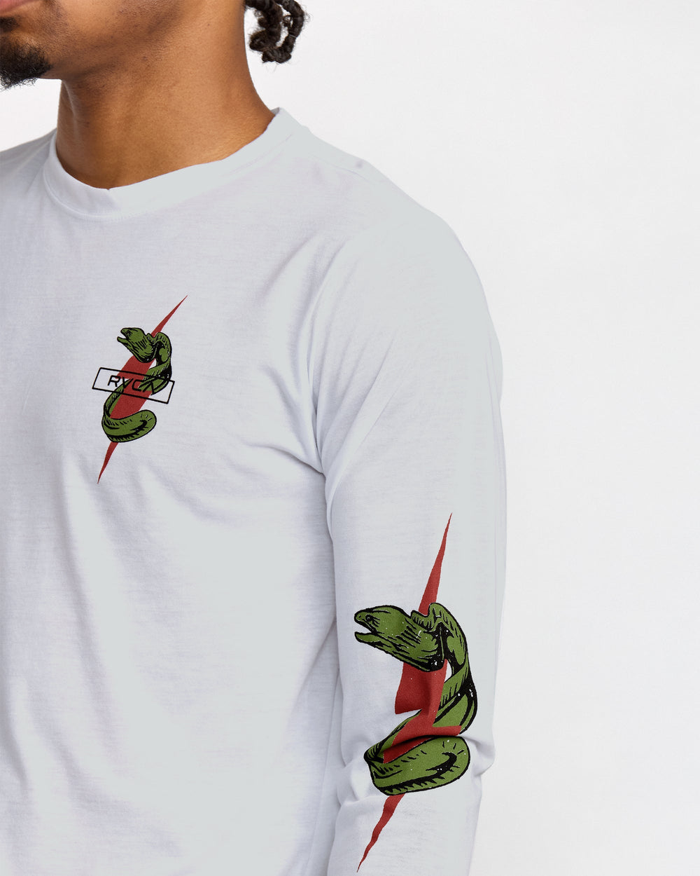 Shock Squad Long Sleeve Tee - White | RVCA on sale