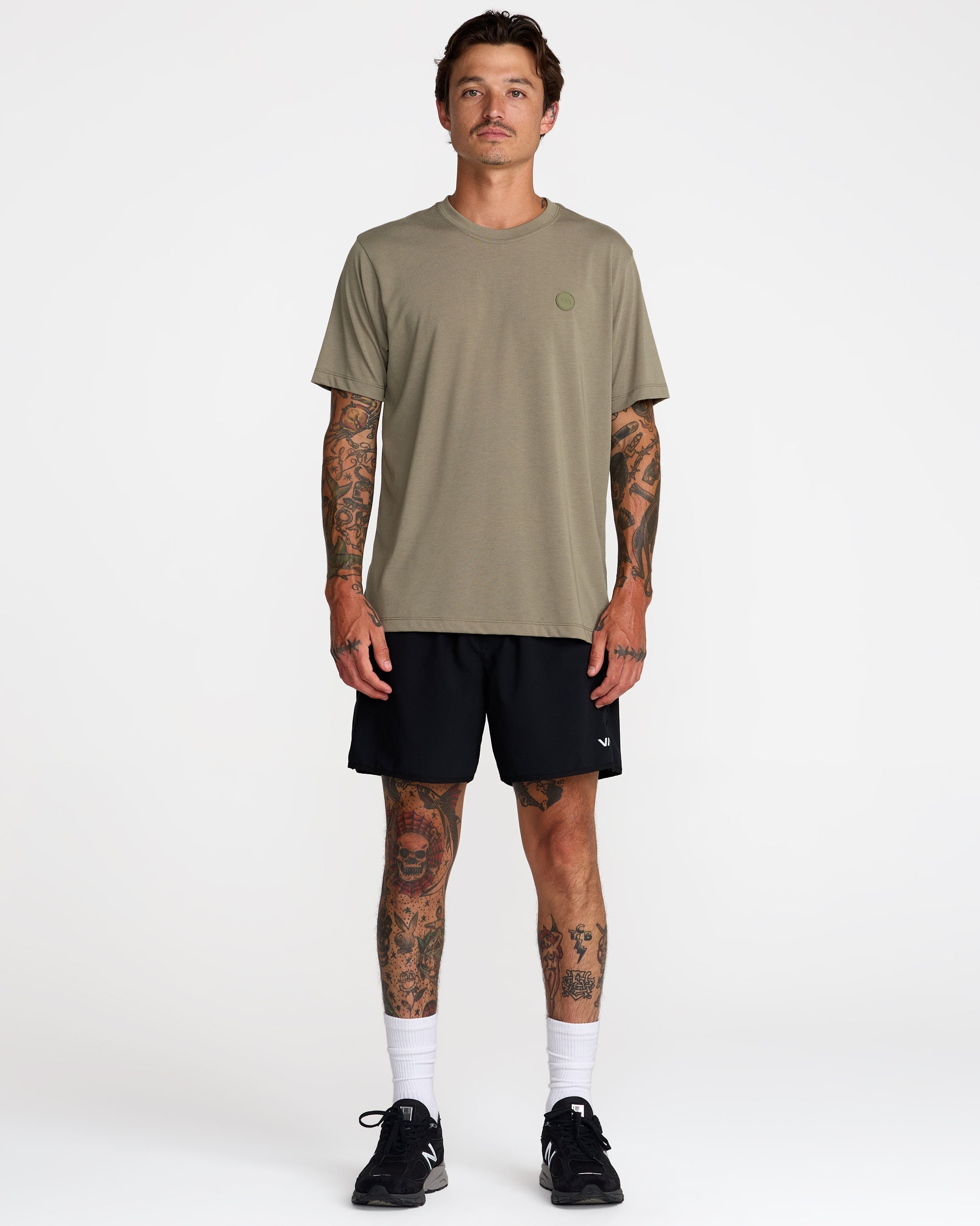 VA Circle Icon Short Sleeve Tee - Army | RVCA on sale