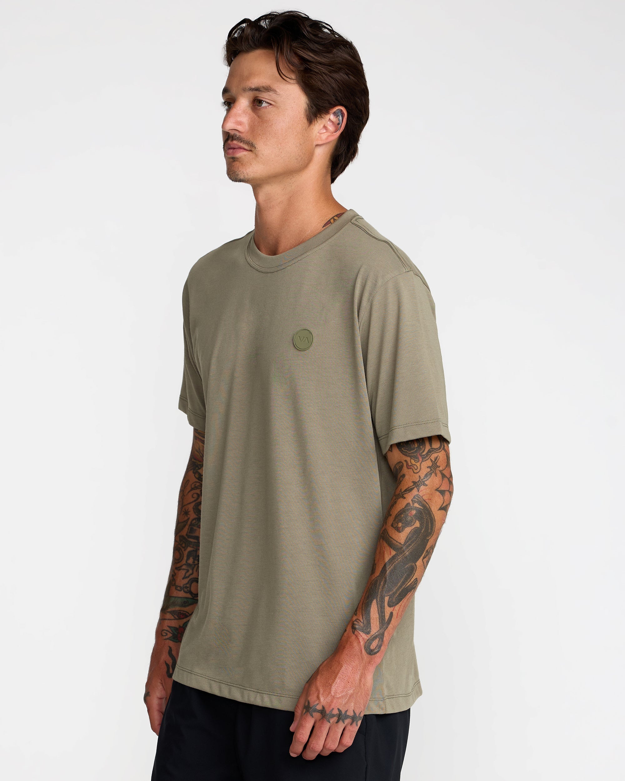 VA Circle Icon Short Sleeve Tee - Army | RVCA on sale