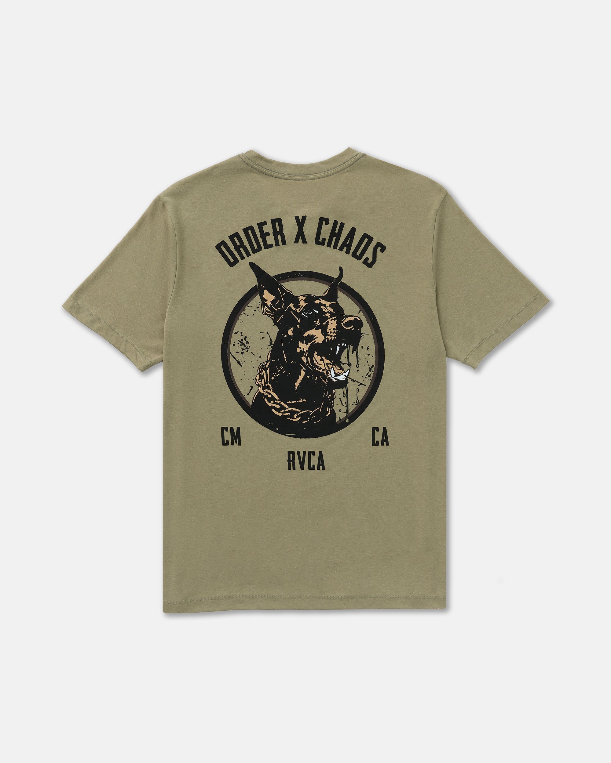 Chaos Short Sleeve Tee - Covert Green | RVCA for sale