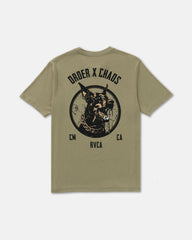 Chaos Short Sleeve Tee - Covert Green | RVCA for sale
