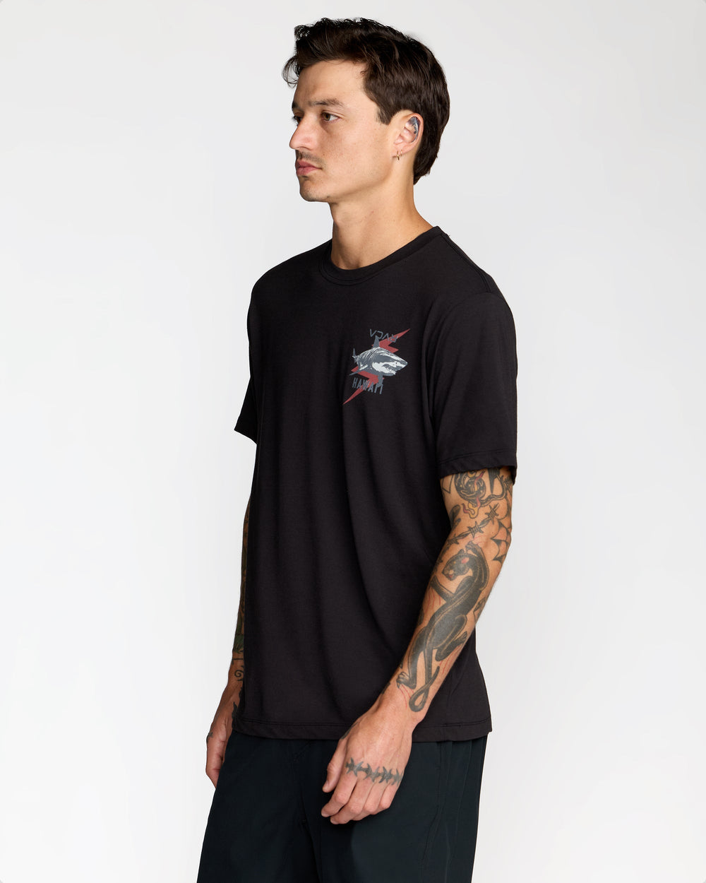 Tiger Shark Short Sleeve Tee - Black | RVCA sale