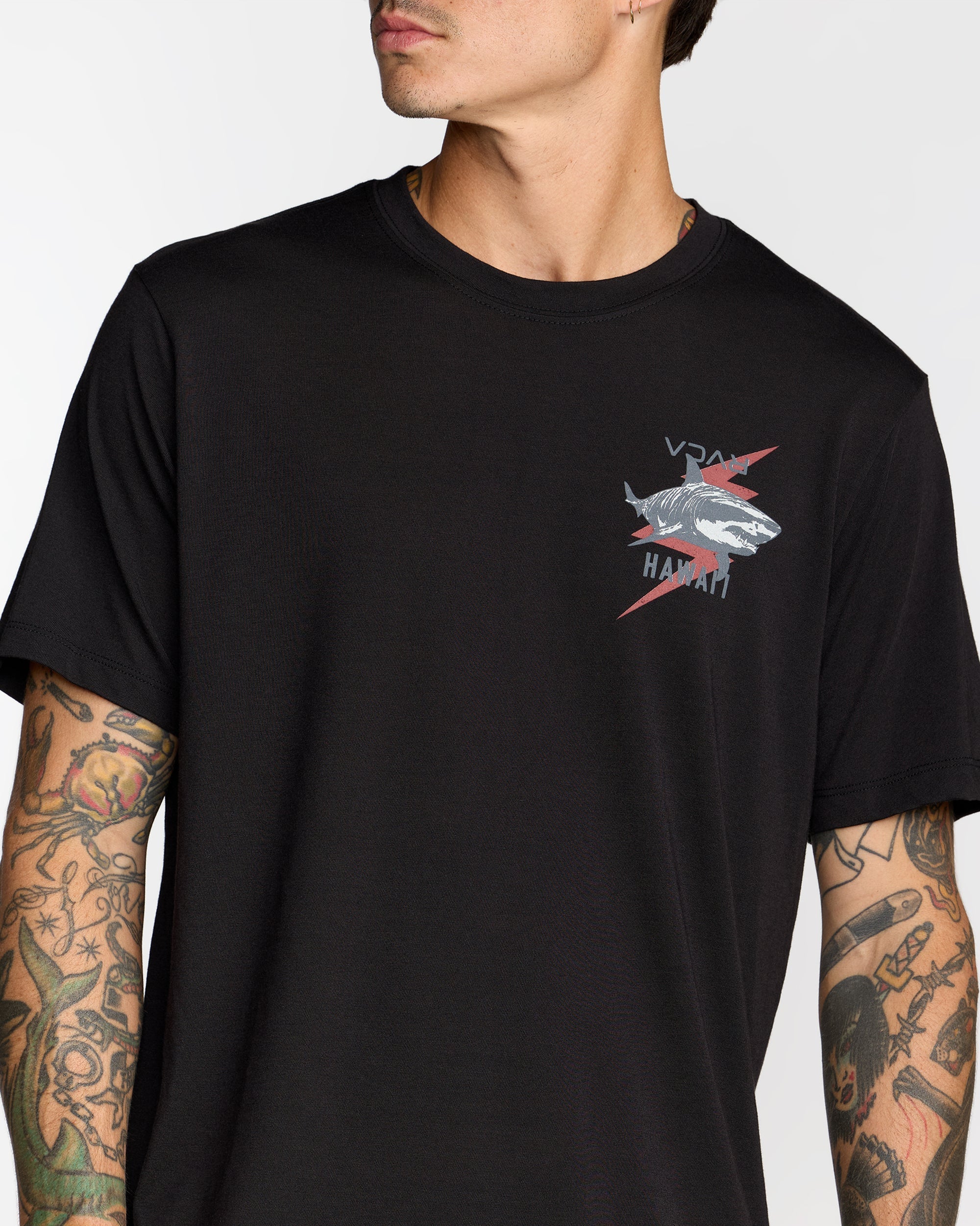 Tiger Shark Short Sleeve Tee - Black | RVCA sale