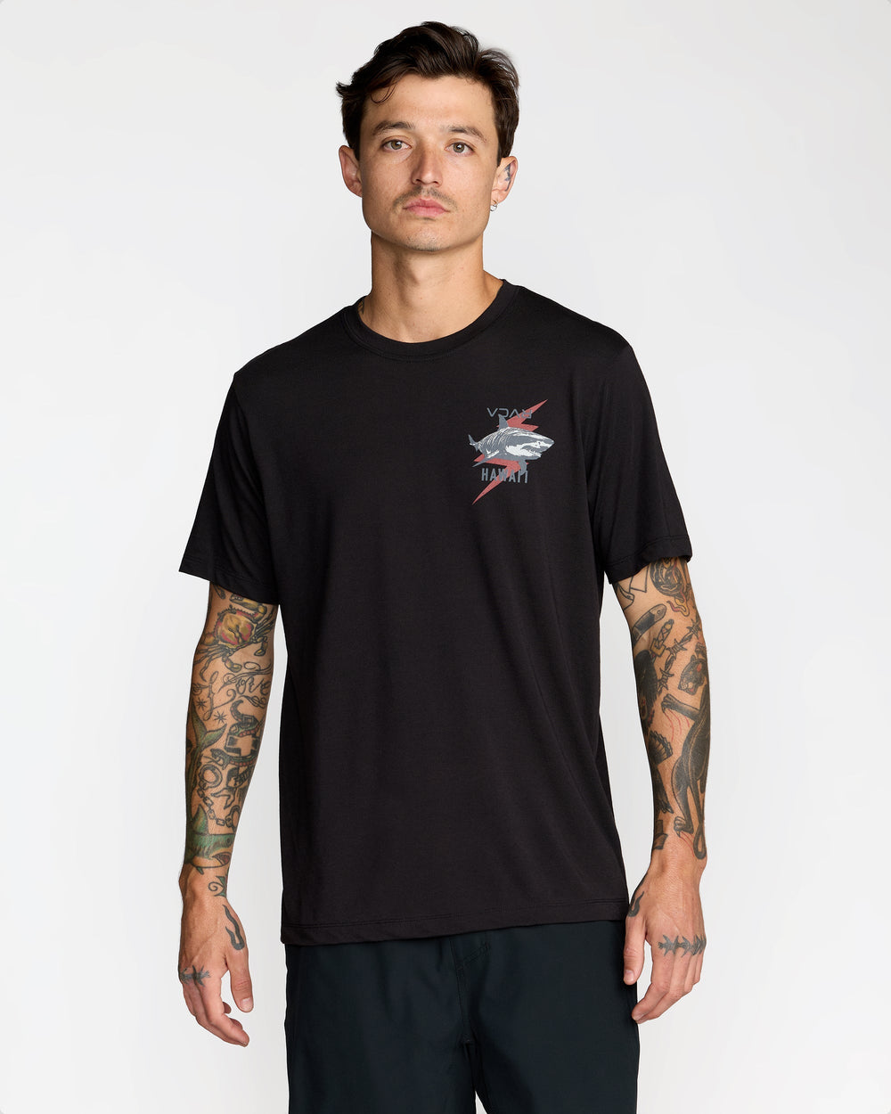 Tiger Shark Short Sleeve Tee - Black | RVCA sale
