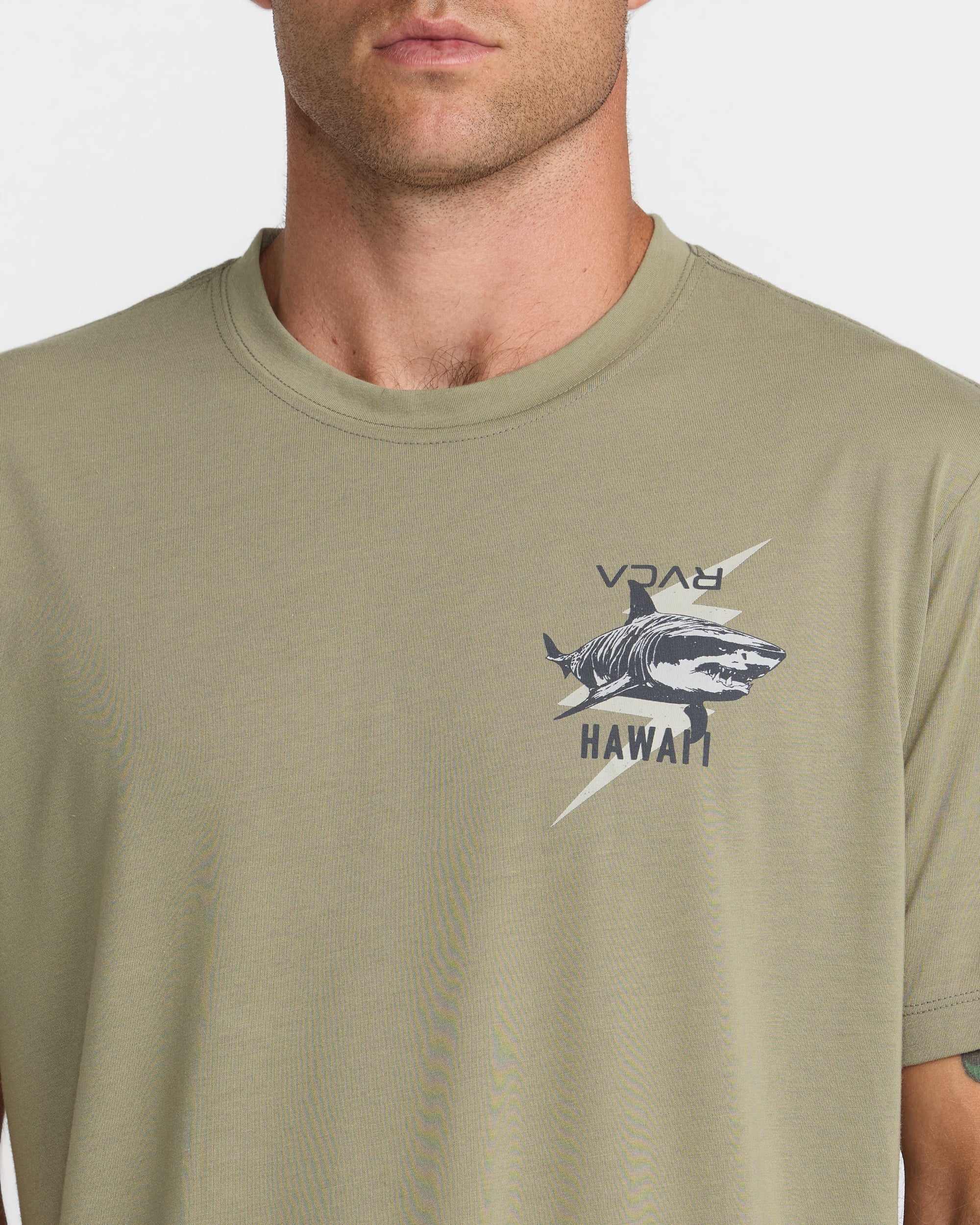 Tiger Shark Short Sleeve Tee - Covert Green | RVCA outlet