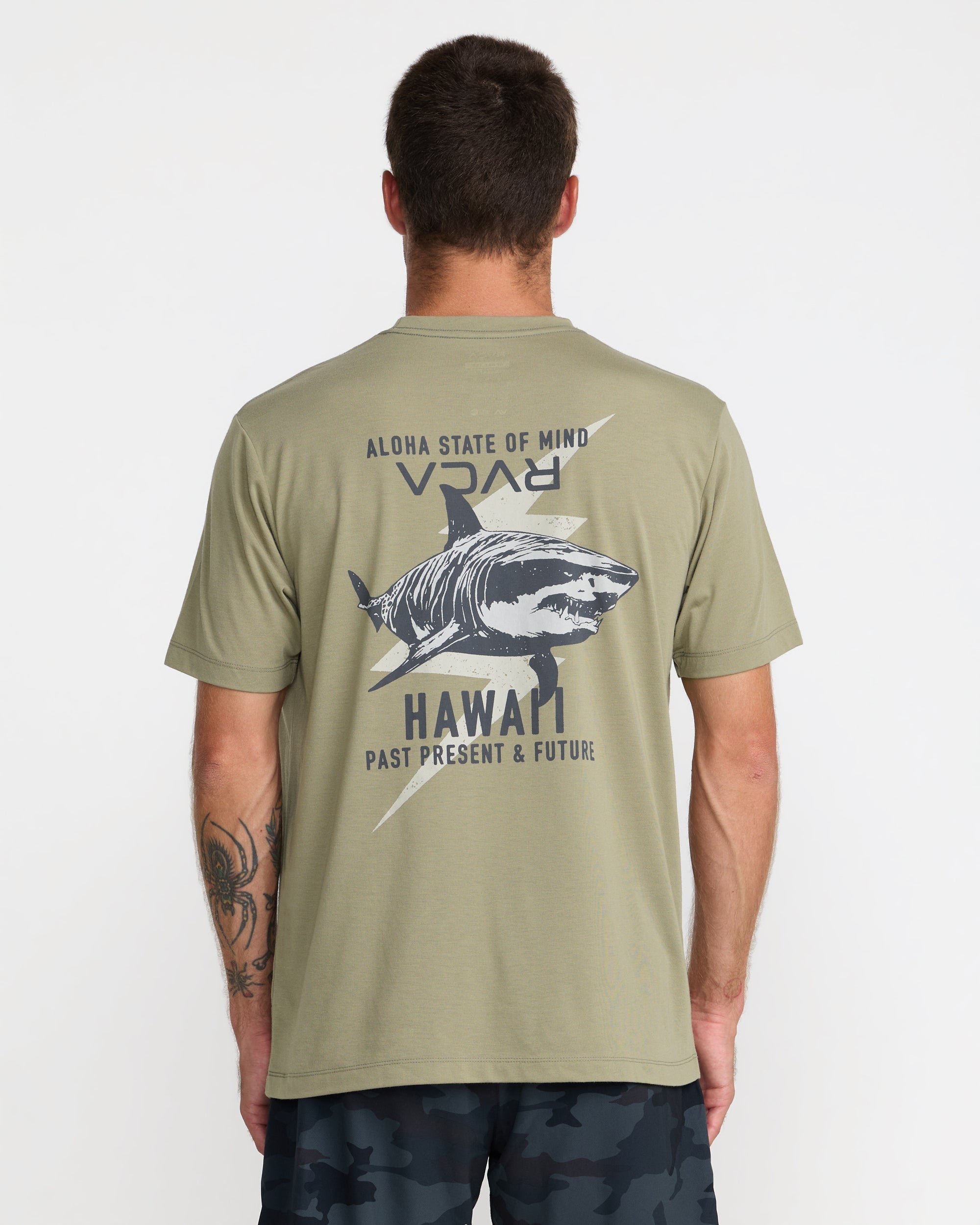 Tiger Shark Short Sleeve Tee - Covert Green | RVCA outlet