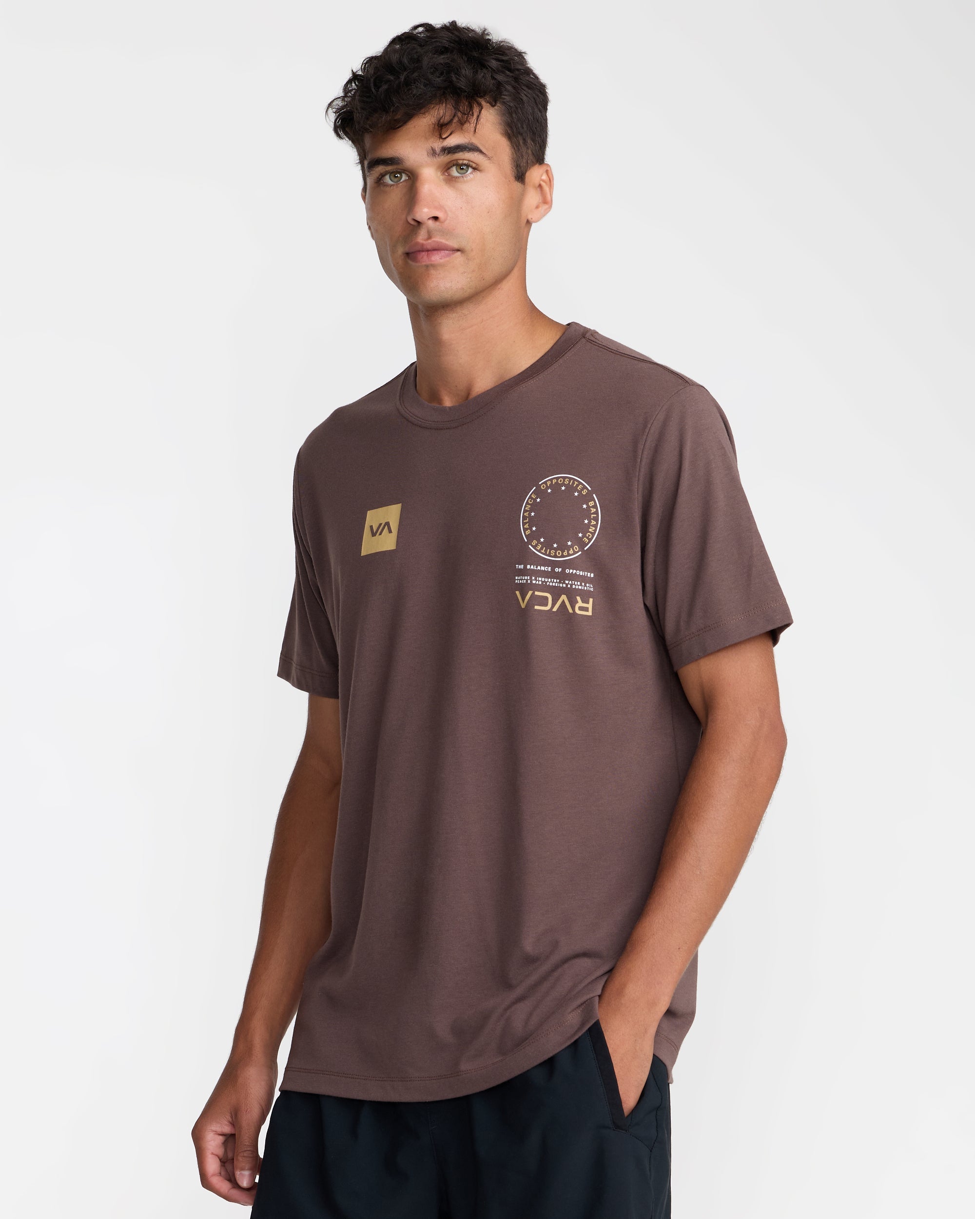 VA Mark 2 Short Sleeve Tee - Mocha | RVCA discount