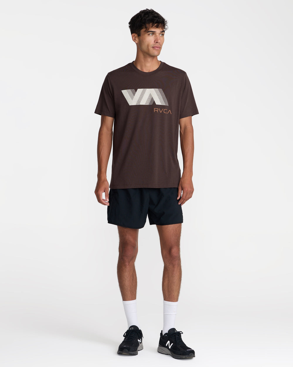 VA Blur Short Sleeve Tee - Mocha | RVCA outlet