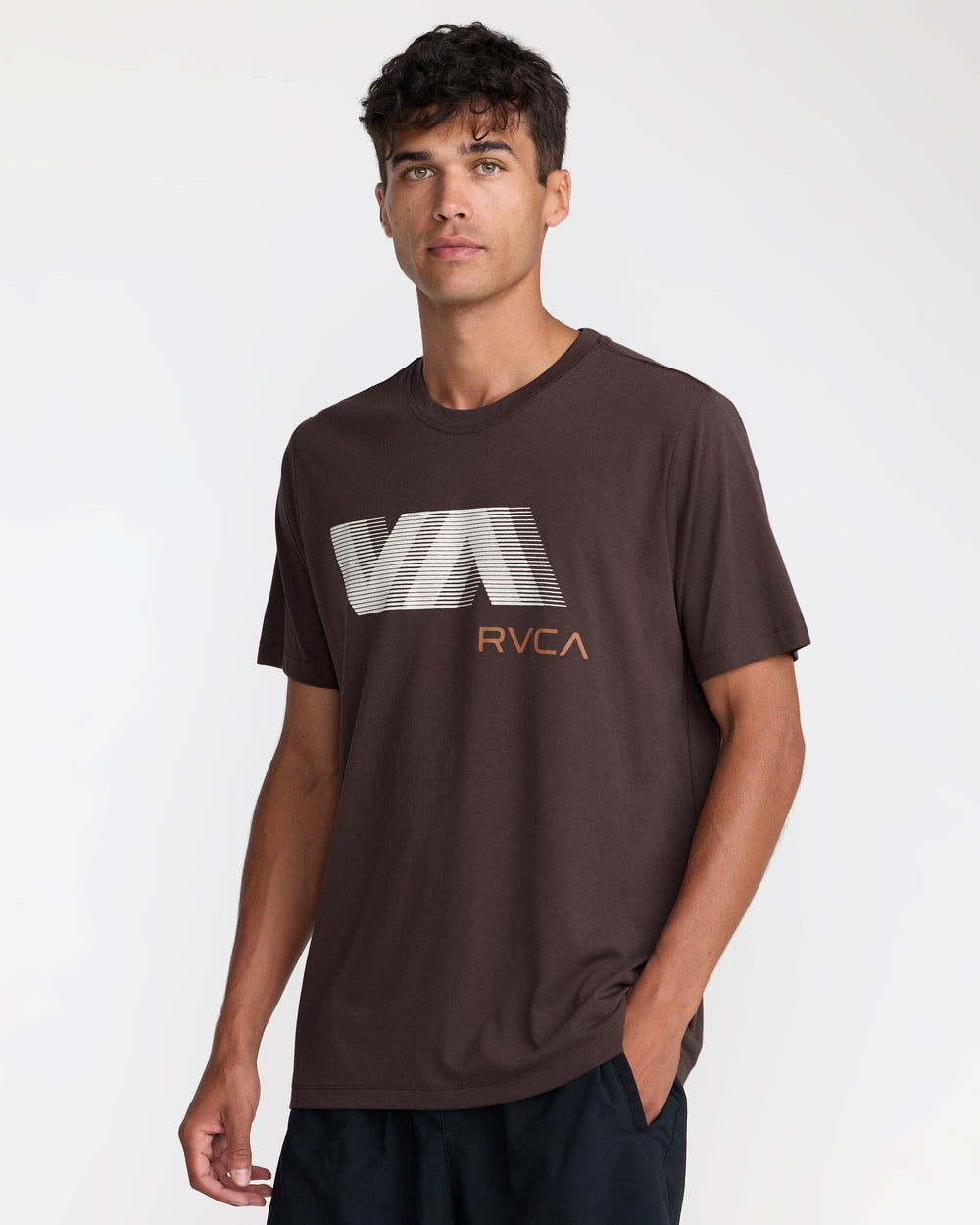 VA Blur Short Sleeve Tee - Mocha | RVCA outlet