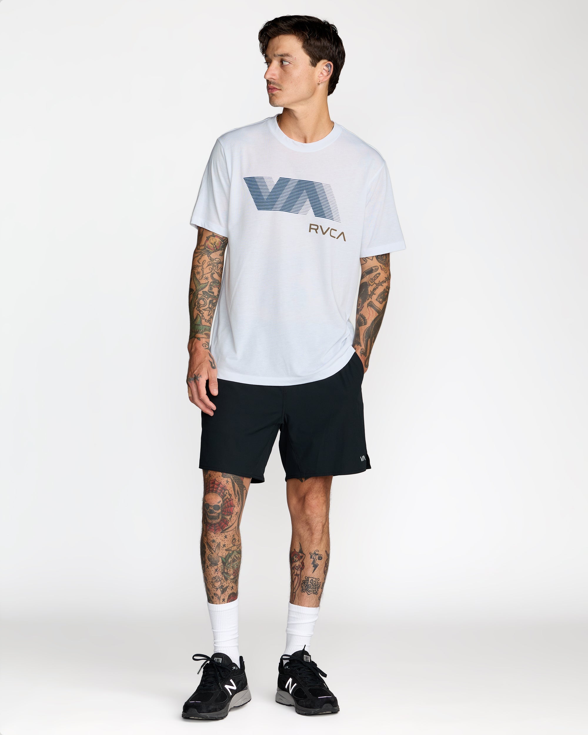VA Blur Short Sleeve Tee - White | RVCA for sale