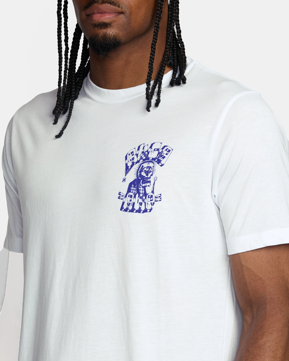 Jesse Barba Skull Wall Short Sleeve Tee - White | RVCA for sale
