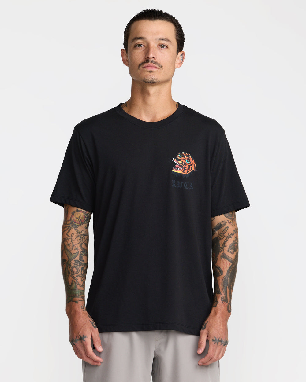 Kaleb Tiger Short Sleeve Tee - Black | RVCA discount