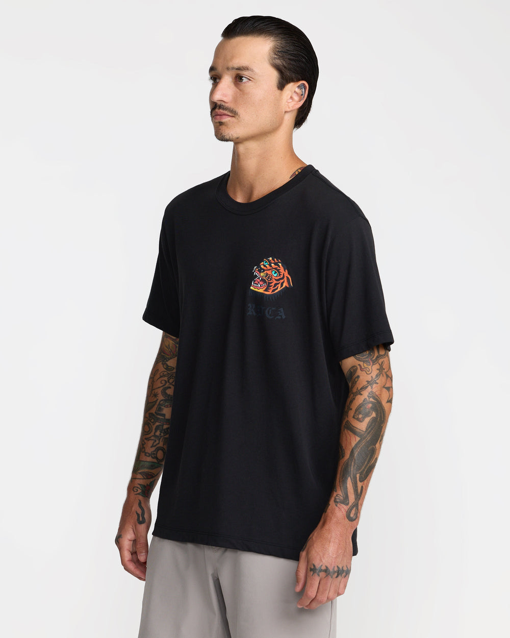 Kaleb Tiger Short Sleeve Tee - Black | RVCA discount