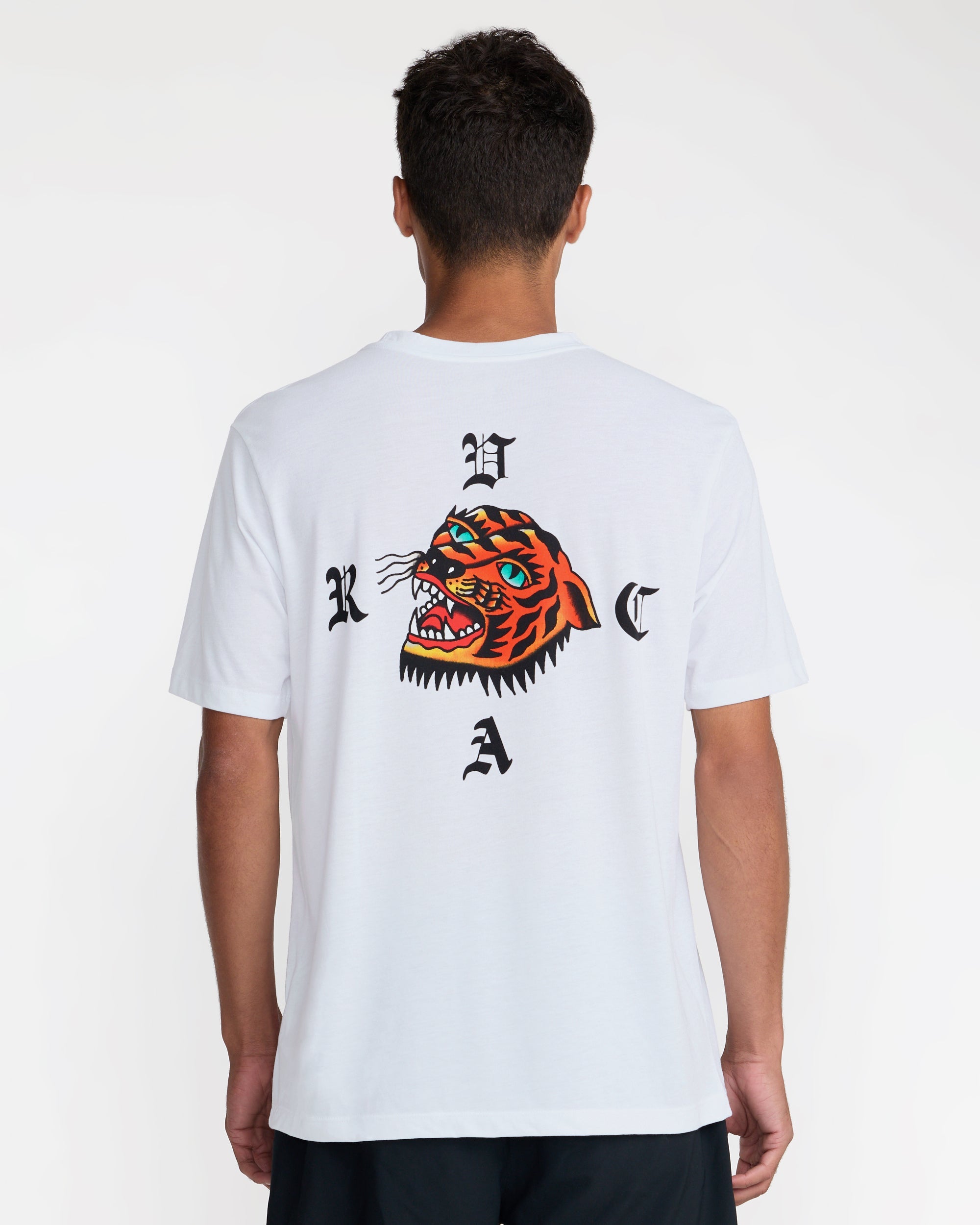 Kaleb Tiger Short Sleeve Tee - White | RVCA online