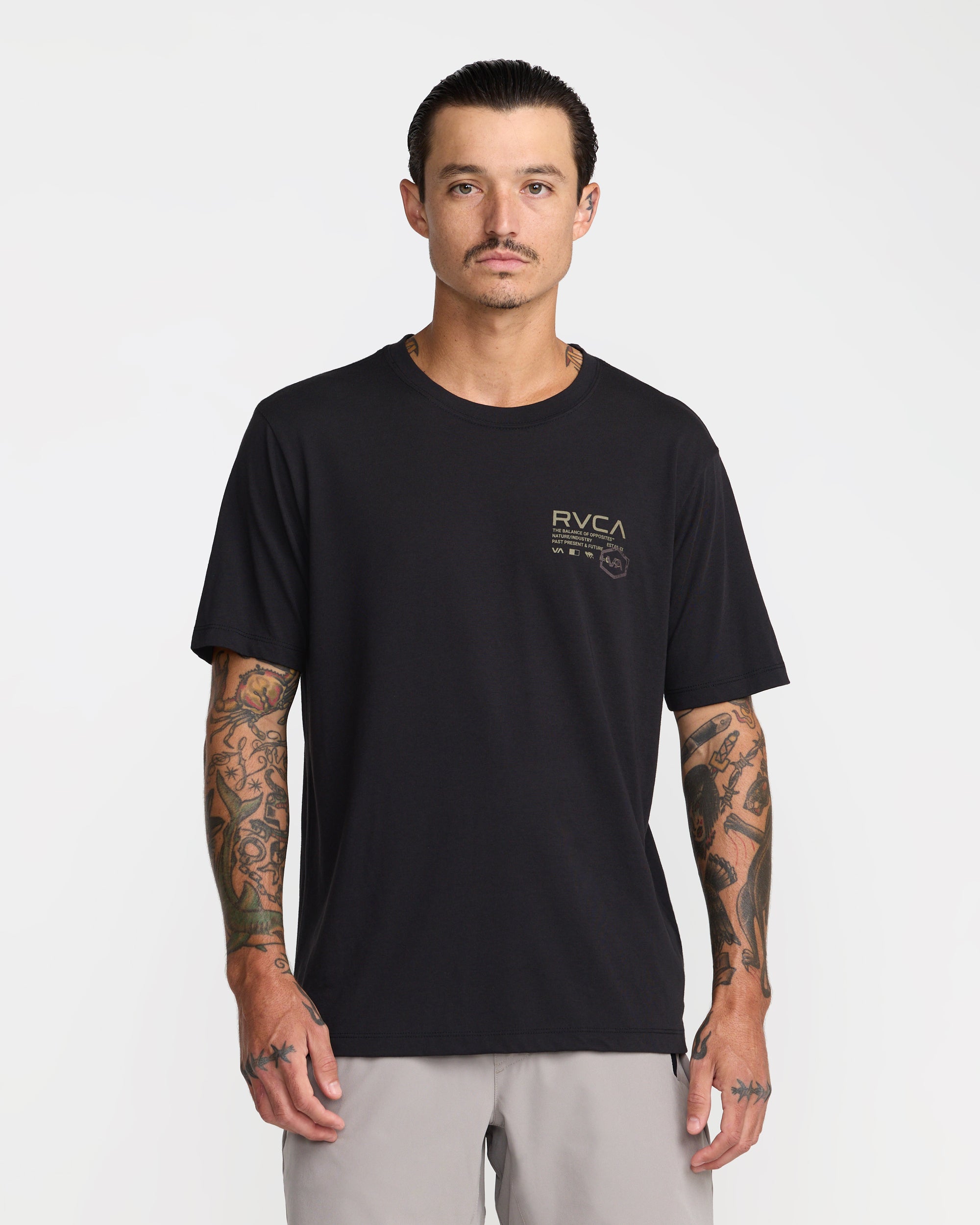 Hex Over Short Sleeve Tee - Black | RVCA online