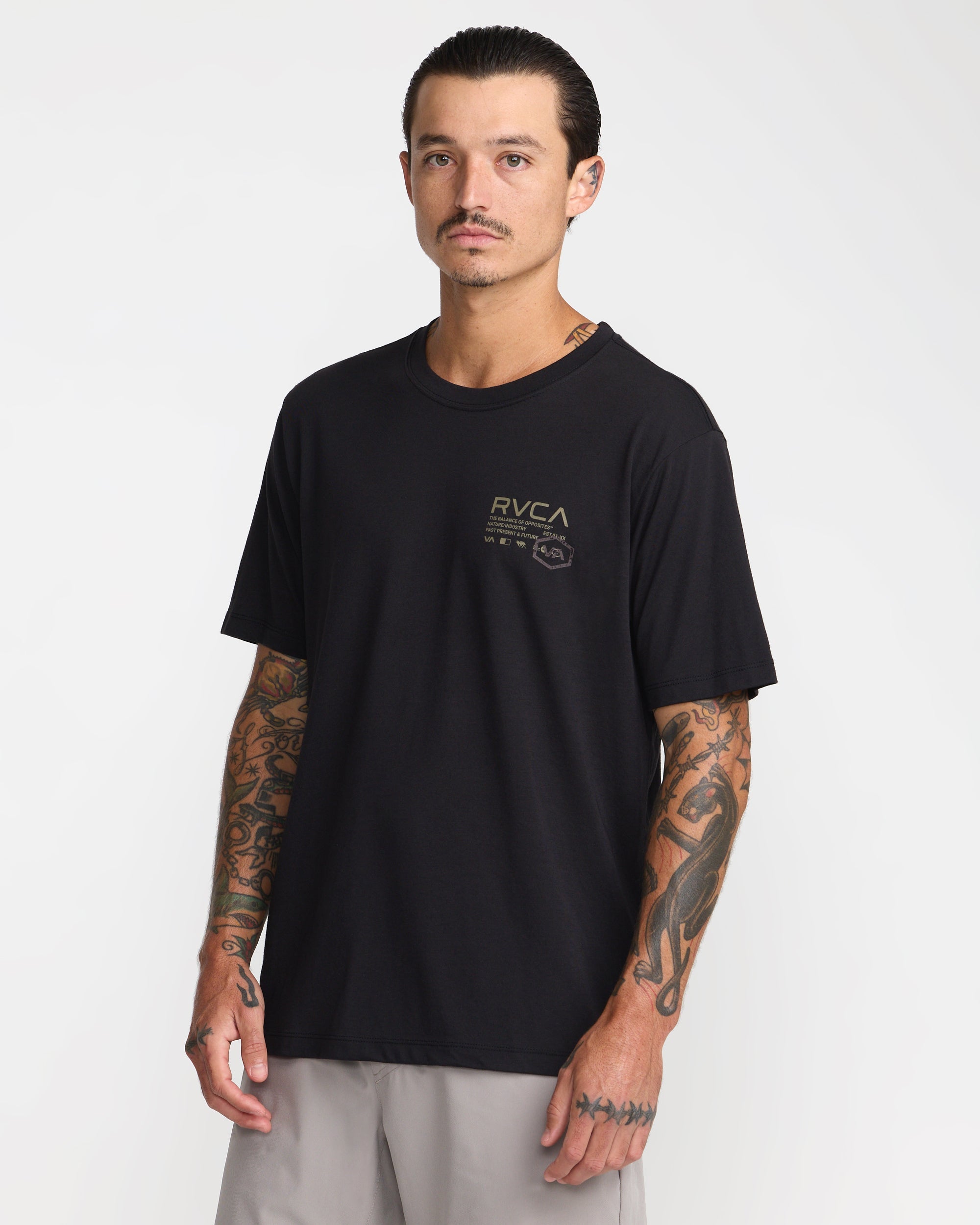 Hex Over Short Sleeve Tee - Black | RVCA online