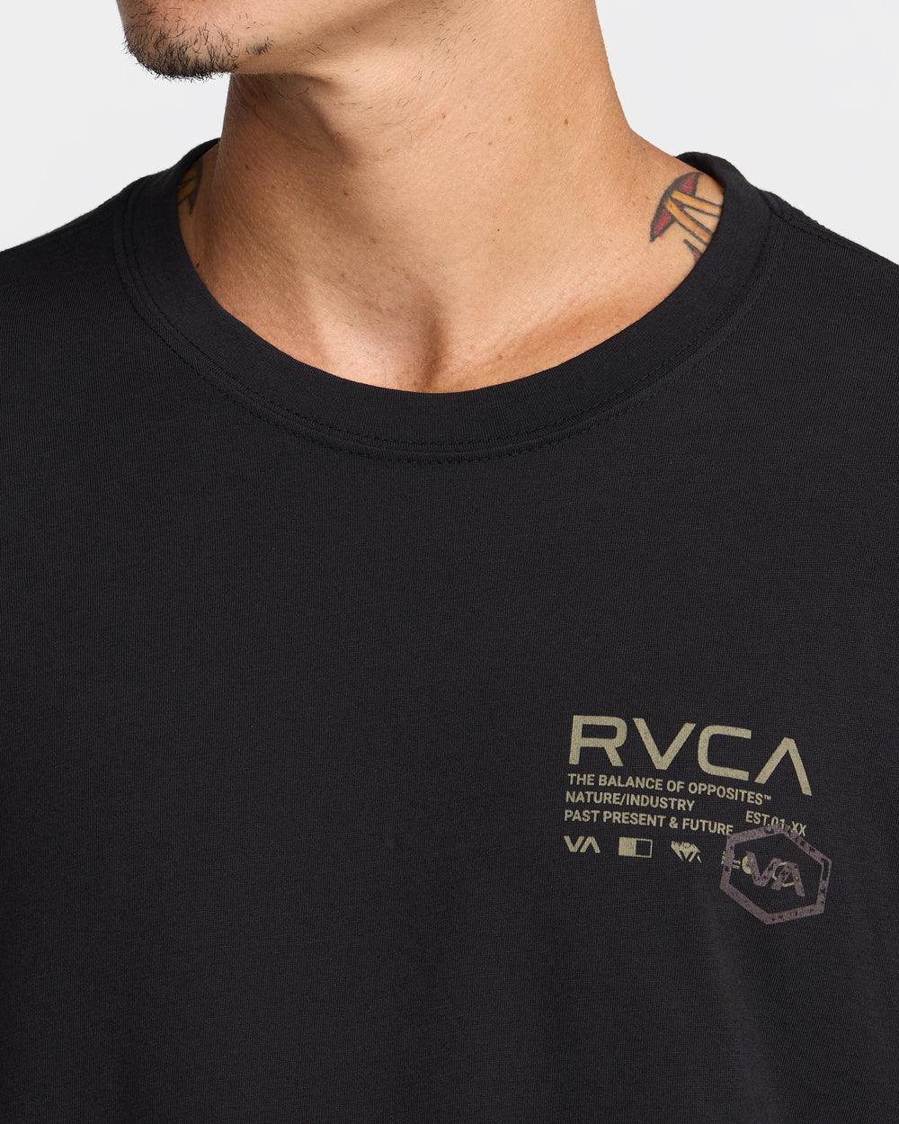 Hex Over Short Sleeve Tee - Black | RVCA online