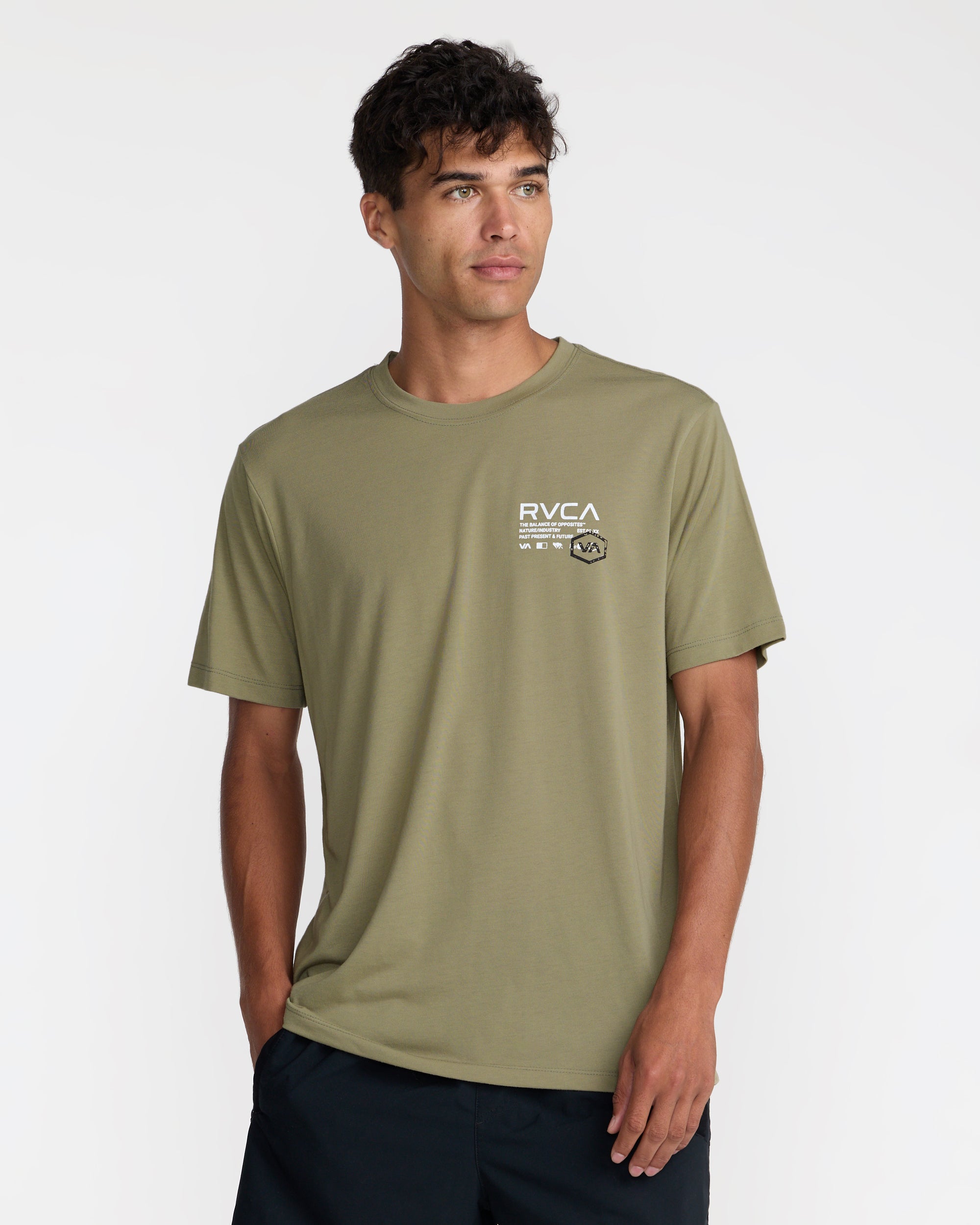 Hex Over Short Sleeve Tee - Covert Green | RVCA outlet