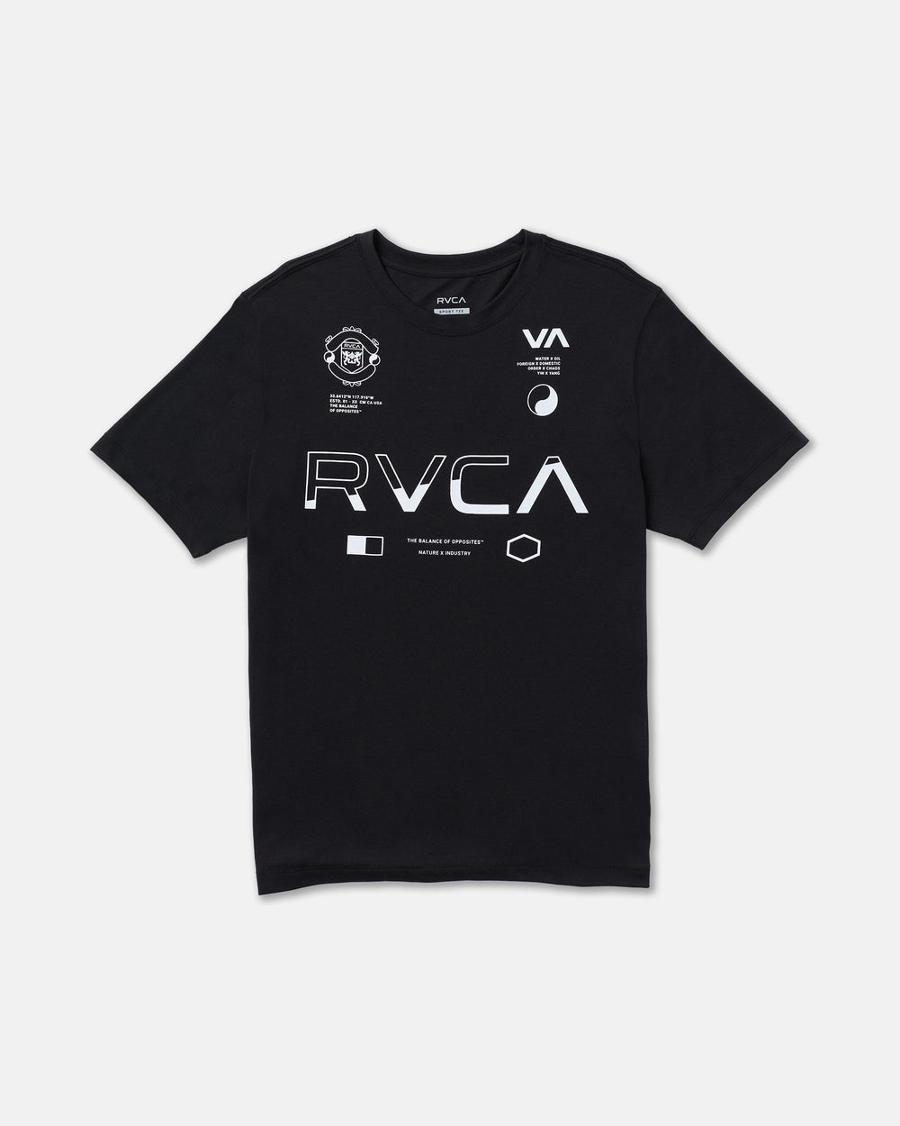 Split All Over Short Sleeve Tee - Black | RVCA for sale