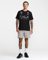 Split All Over Short Sleeve Tee - Black | RVCA for sale