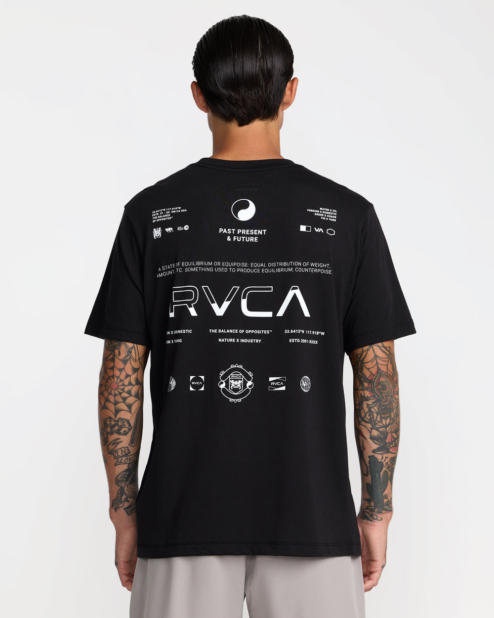 Split All Over Short Sleeve Tee - Black | RVCA for sale