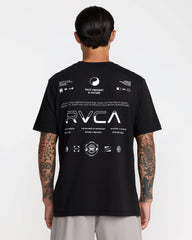 Split All Over Short Sleeve Tee - Black | RVCA for sale