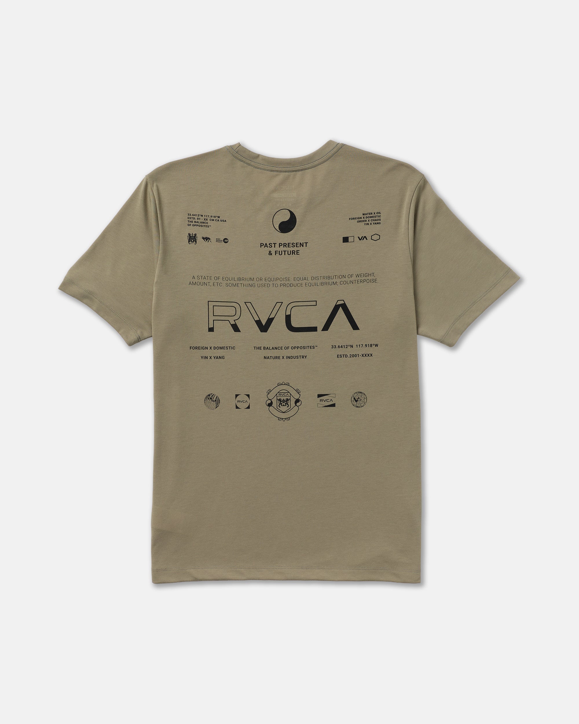 Split All Over Short Sleeve Tee - Covert Green | RVCA sale
