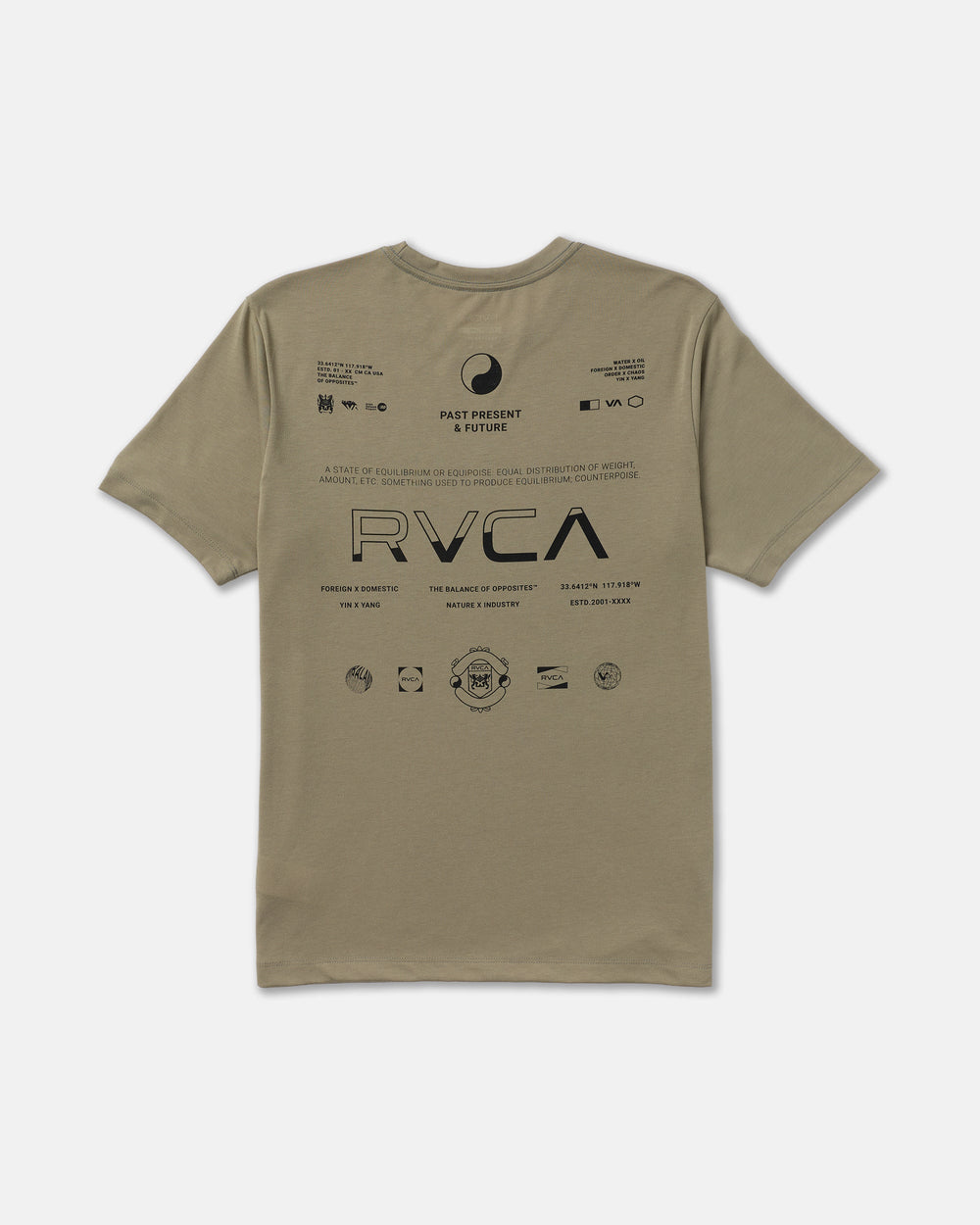 Split All Over Short Sleeve Tee - Covert Green | RVCA sale