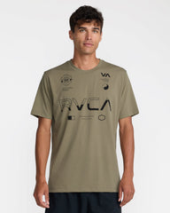 Split All Over Short Sleeve Tee - Covert Green | RVCA sale