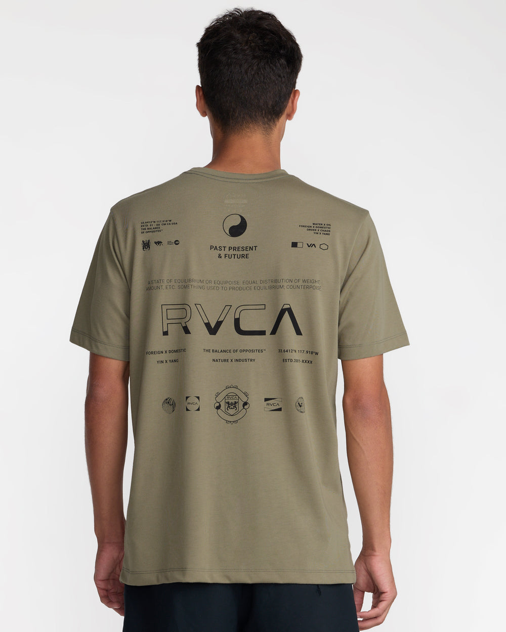 Split All Over Short Sleeve Tee - Covert Green | RVCA sale