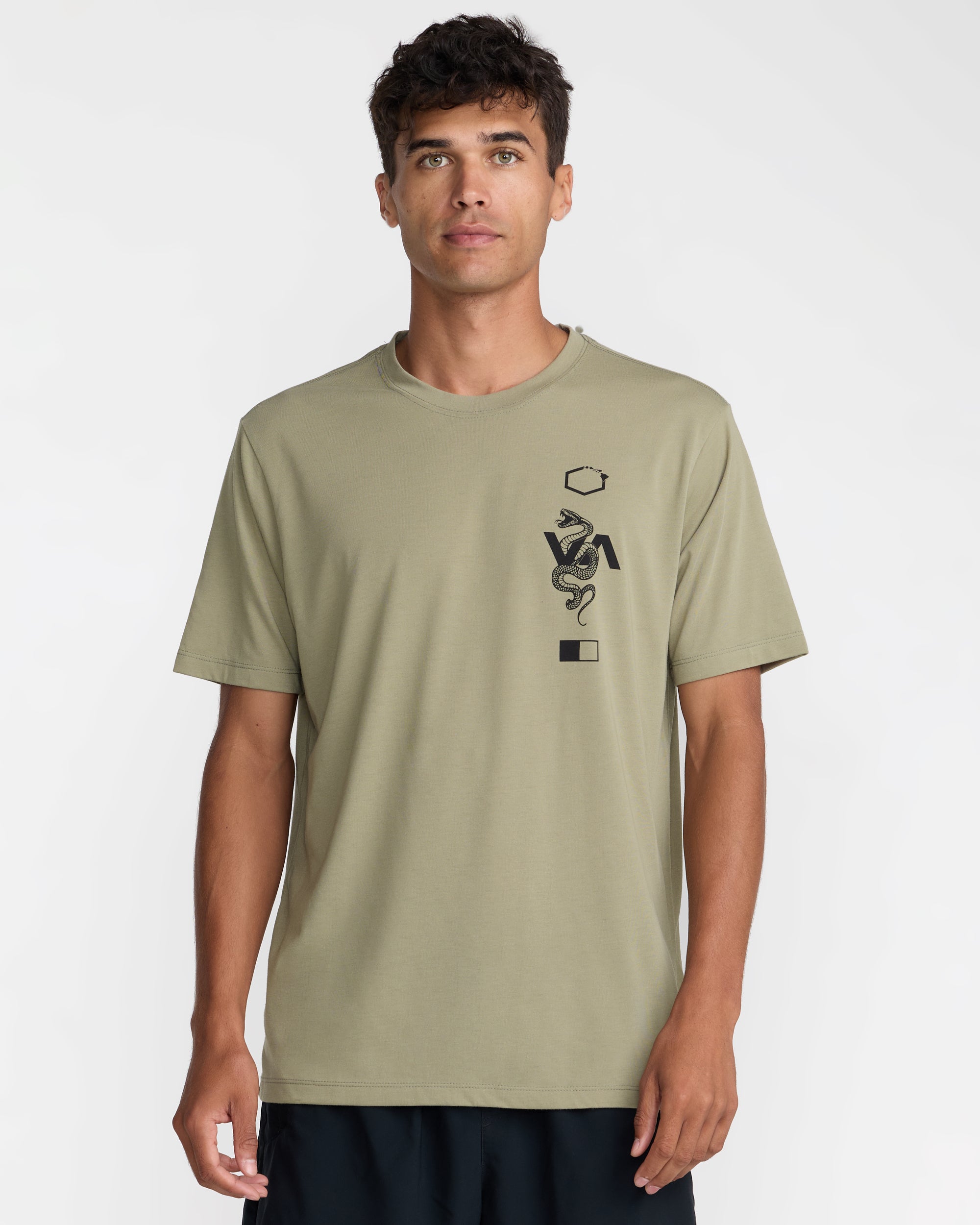 Barron Venom Short Sleeve Tee - Covert Green | RVCA US