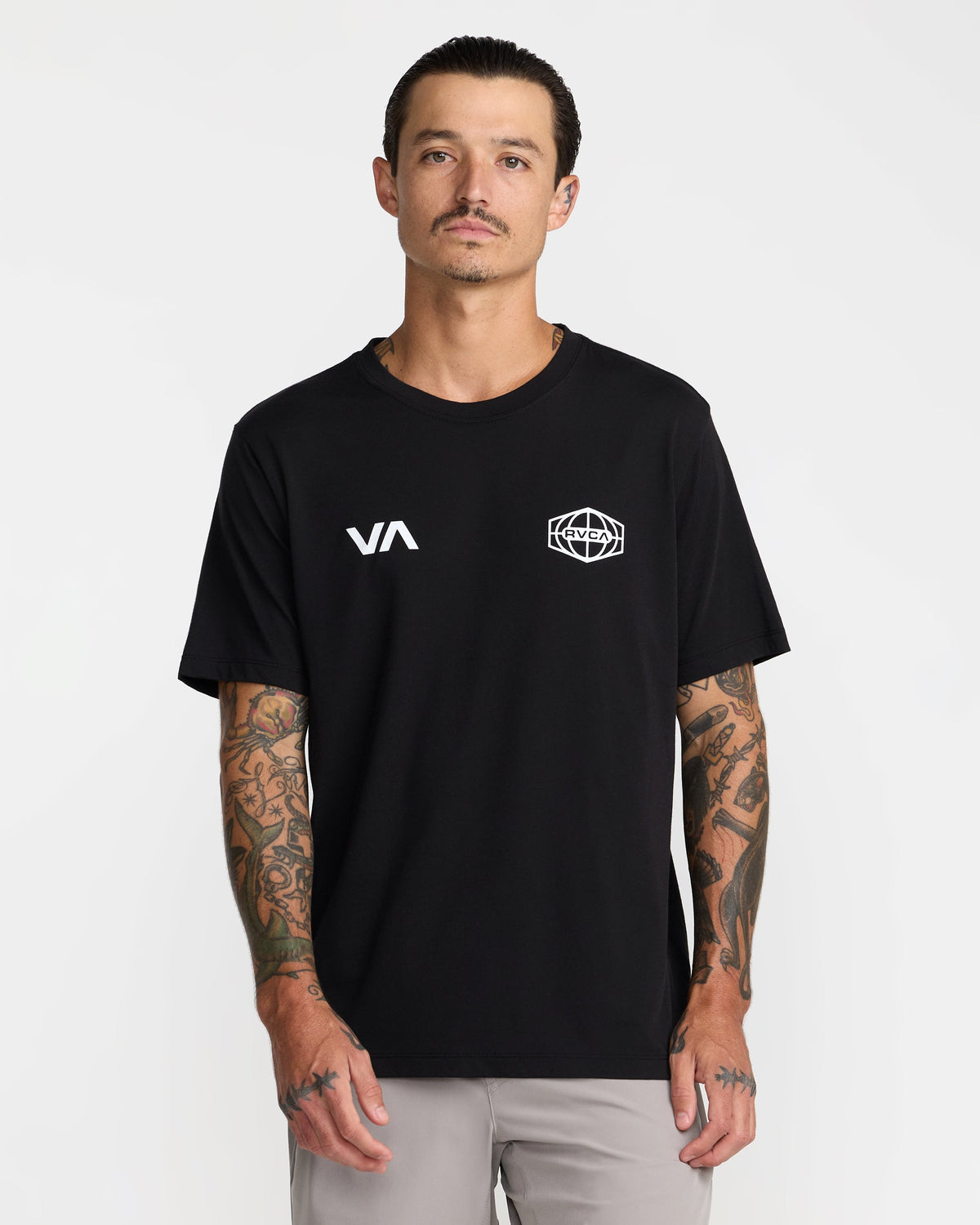 World Hex Short Sleeve Tee - Black | RVCA on sale
