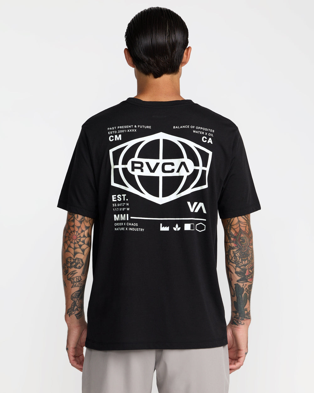 World Hex Short Sleeve Tee - Black | RVCA on sale