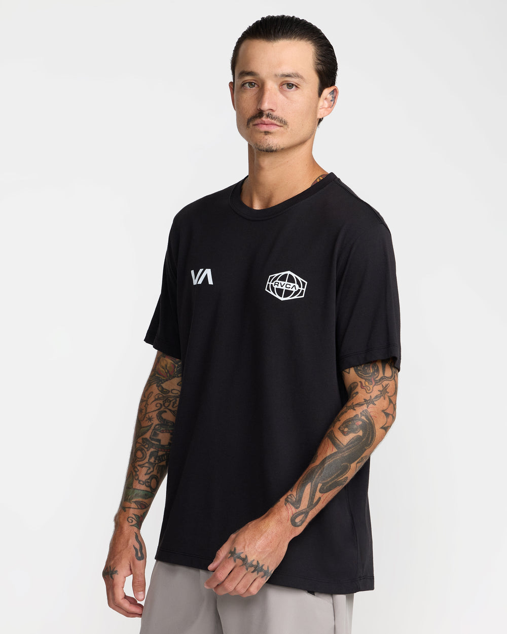 World Hex Short Sleeve Tee - Black | RVCA on sale