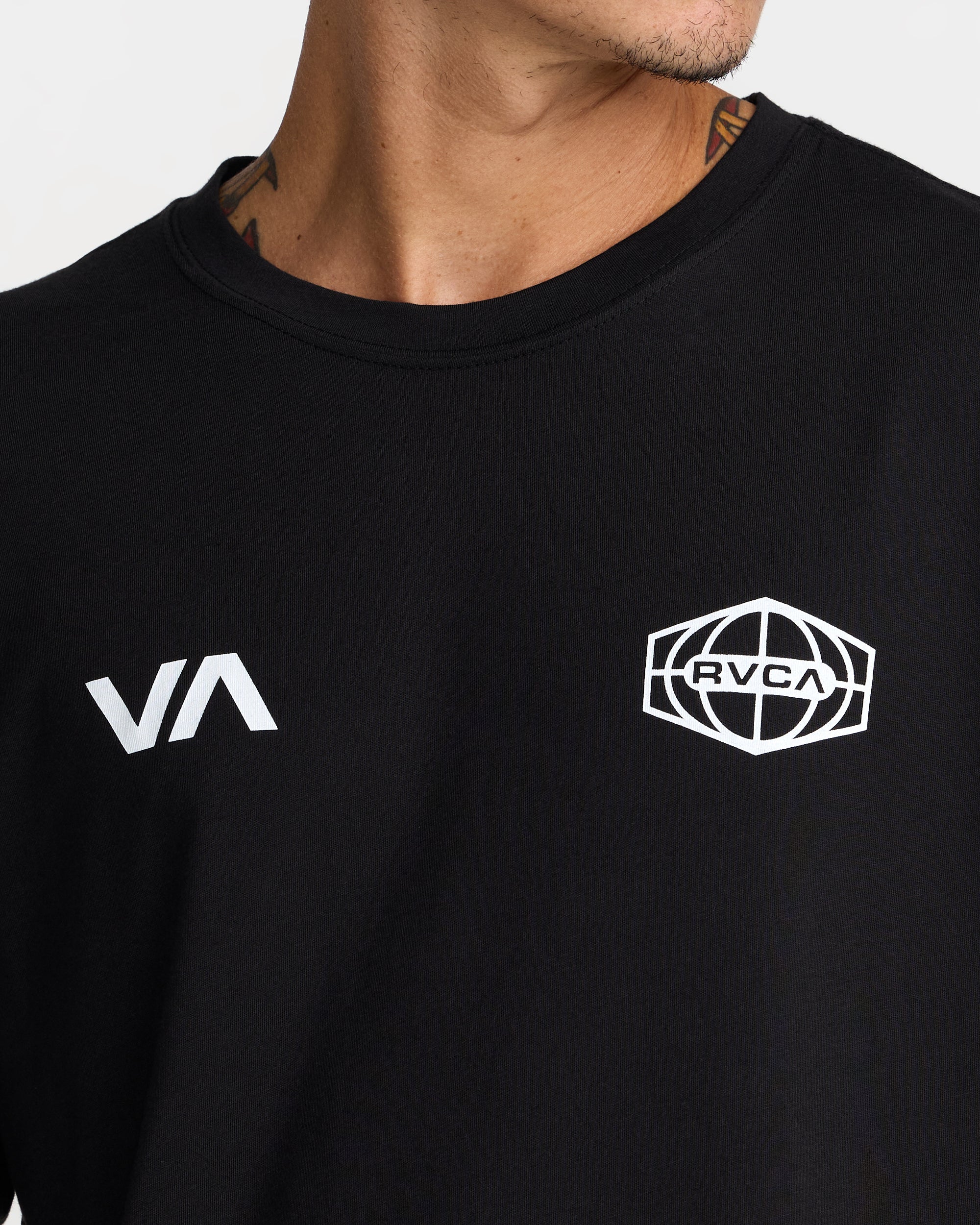 World Hex Short Sleeve Tee - Black | RVCA on sale