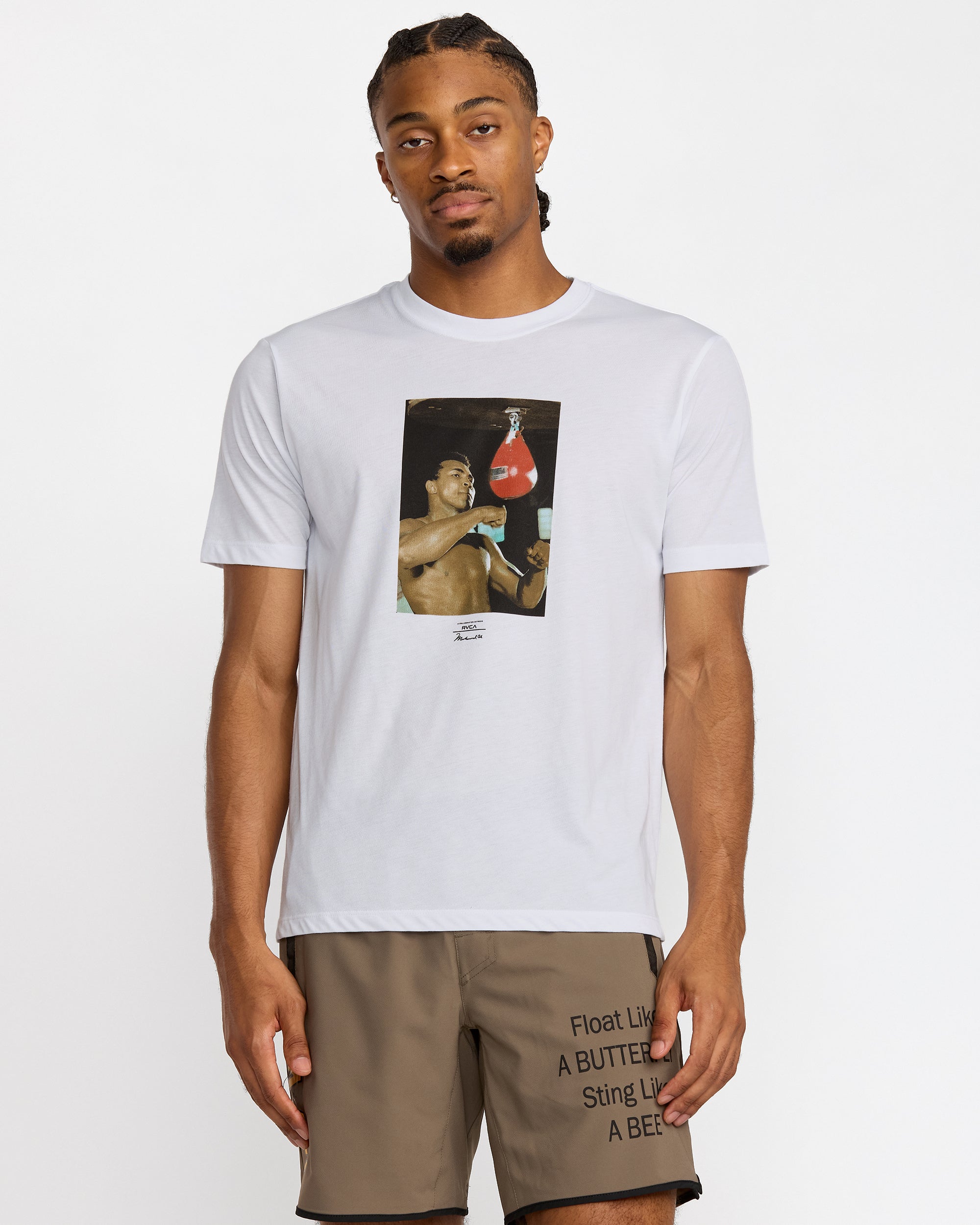 VA X Ali Sting Like A Bee Short Sleeve Tee - White | RVCA sale