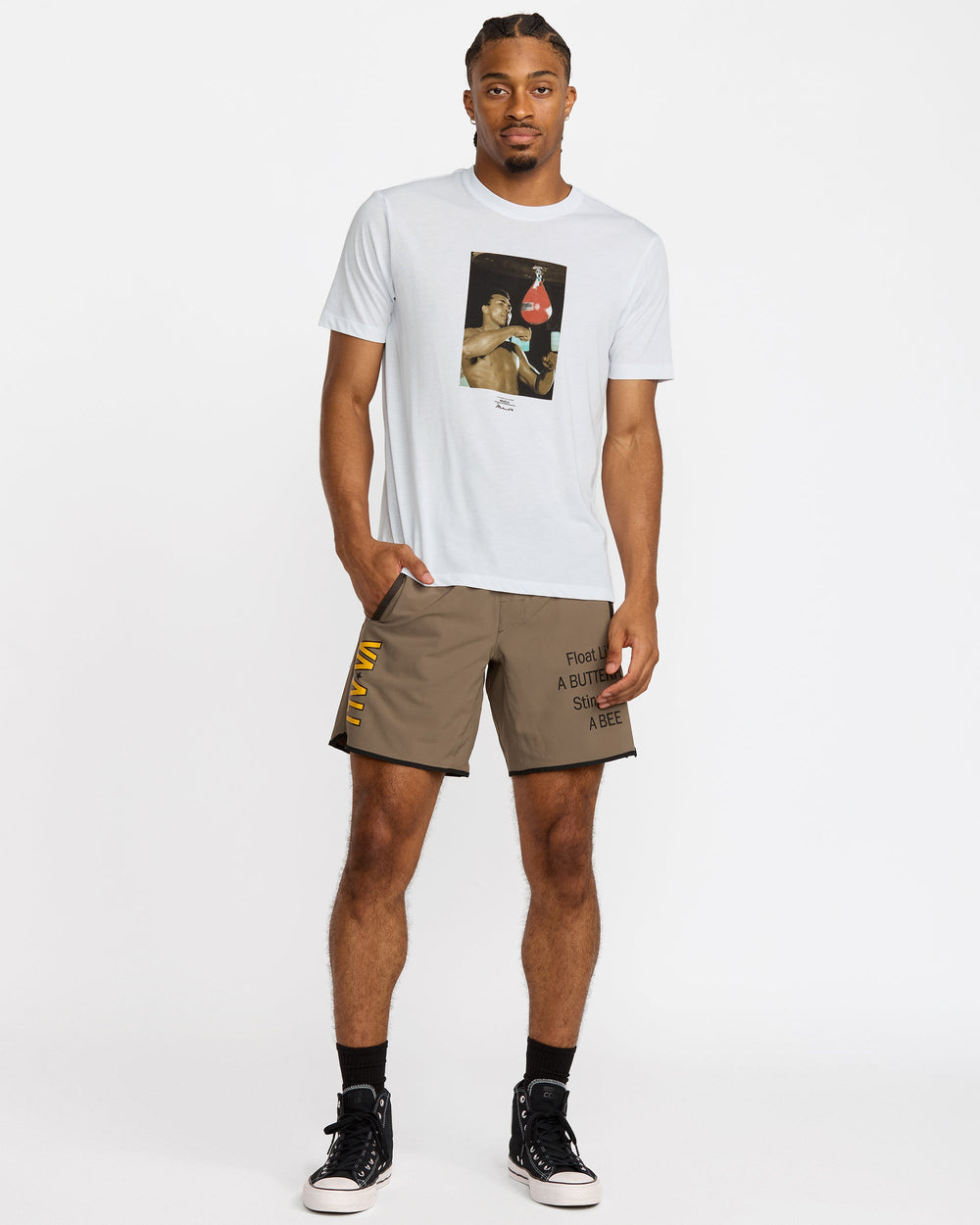 VA X Ali Sting Like A Bee Short Sleeve Tee - White | RVCA sale