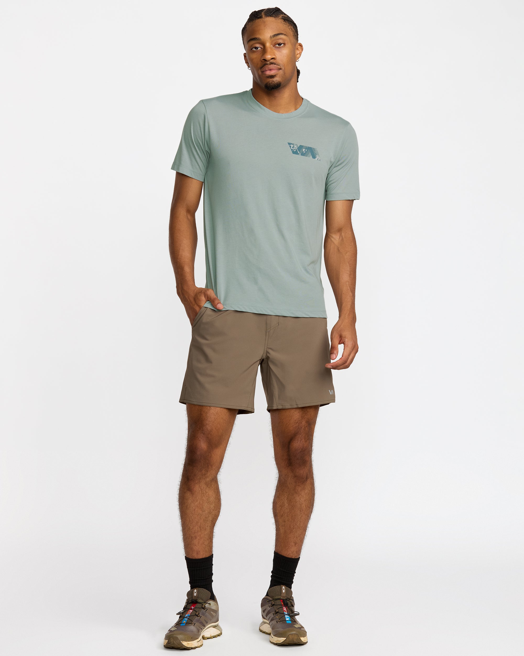 VA Blur Short Sleeve Tee - Lead | RVCA for sale