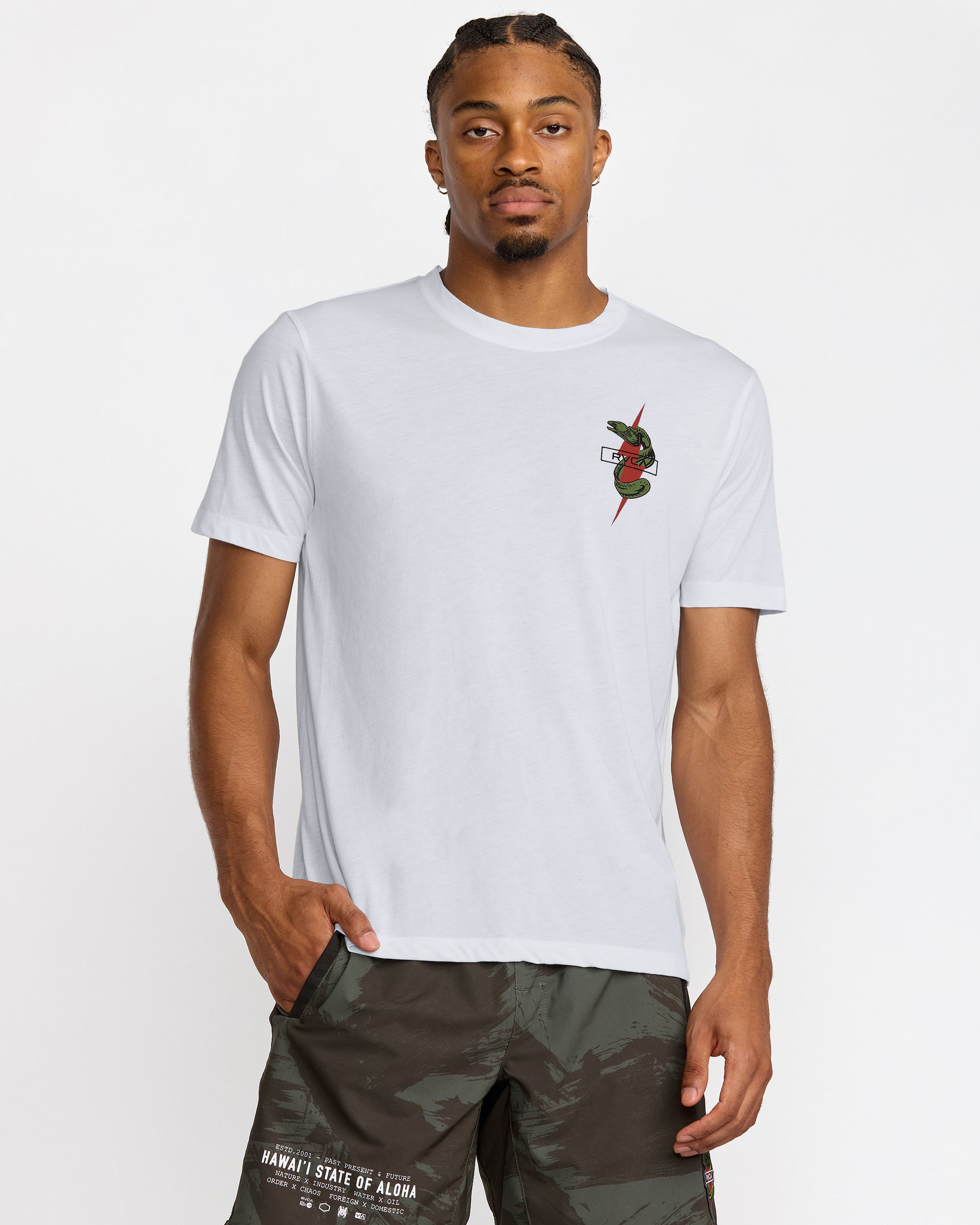 Shock Squad Short Sleeve Tee - White | RVCA for sale