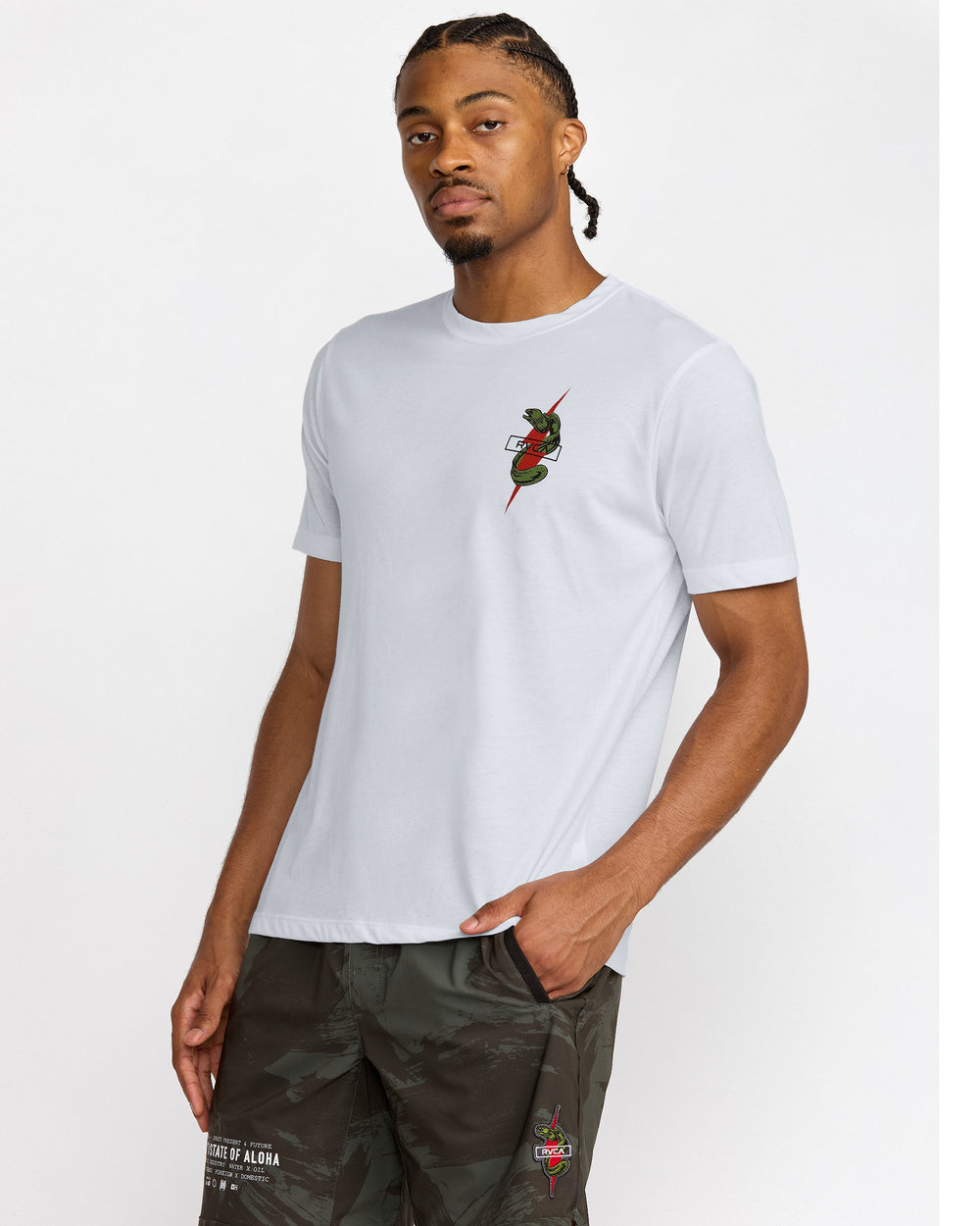 Shock Squad Short Sleeve Tee - White | RVCA for sale