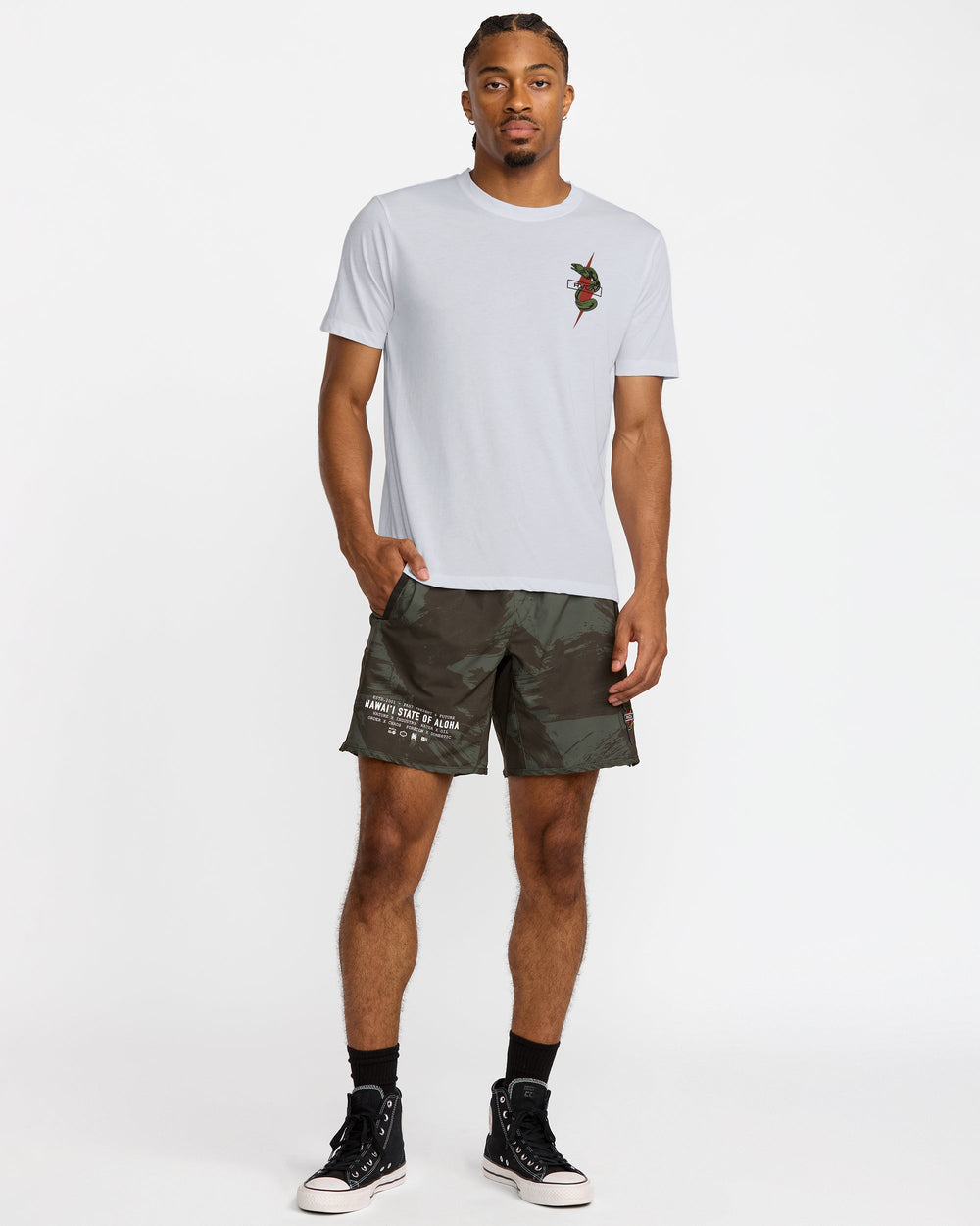 Shock Squad Short Sleeve Tee - White | RVCA for sale