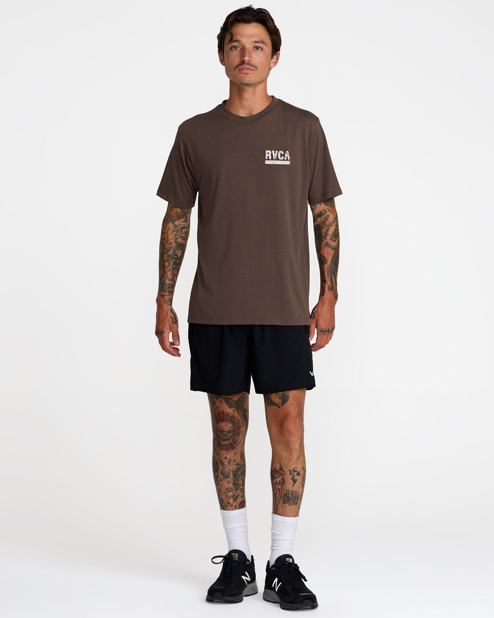 Asp Short Sleeve Tee - Mocha | RVCA online