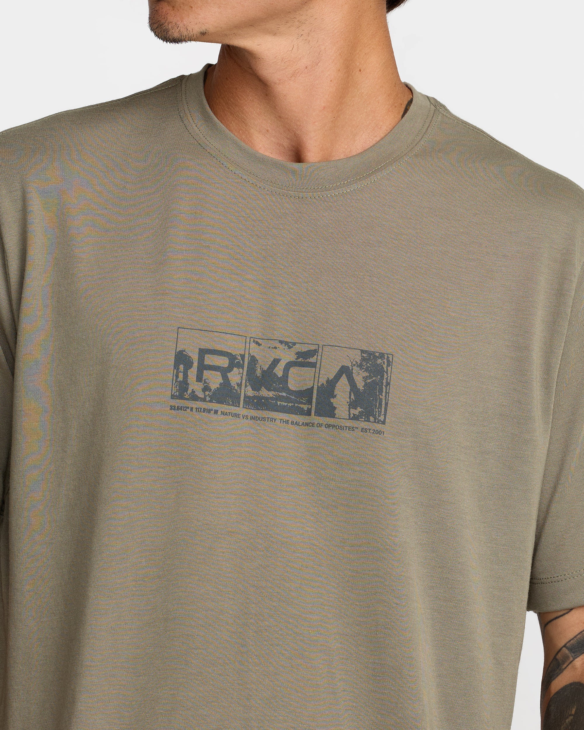 Tri Industry Short Sleeve Tee - Army | RVCA discount