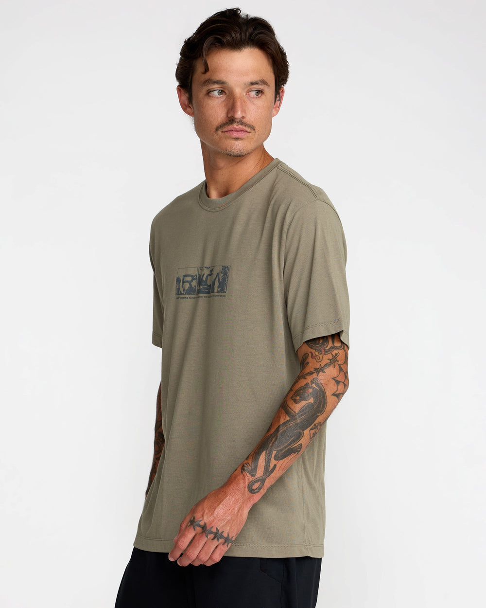 Tri Industry Short Sleeve Tee - Army | RVCA discount