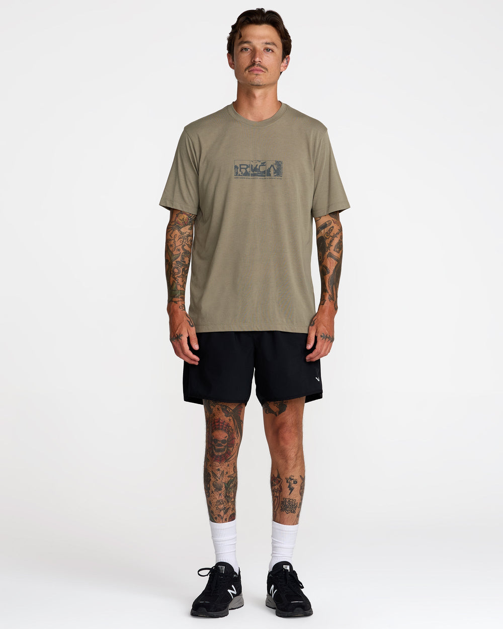 Tri Industry Short Sleeve Tee - Army | RVCA discount