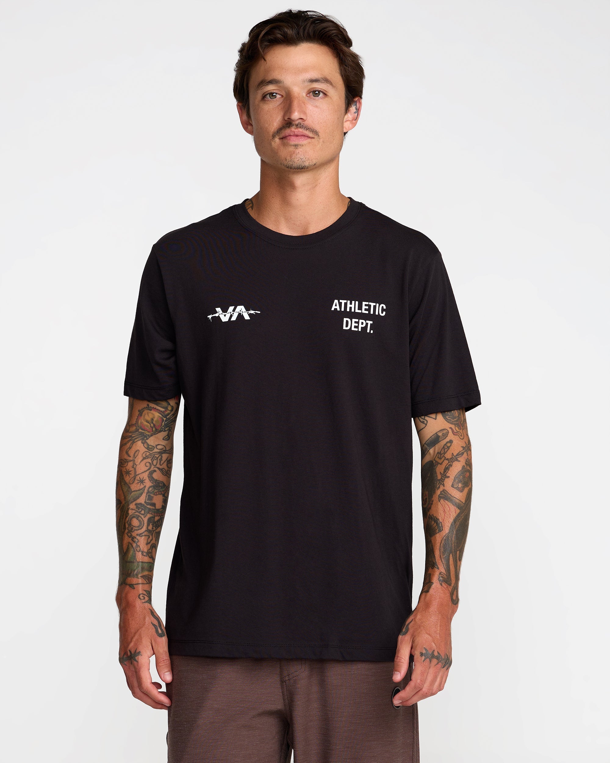 Athletic Department Short Sleeve Tee - Black | RVCA outlet